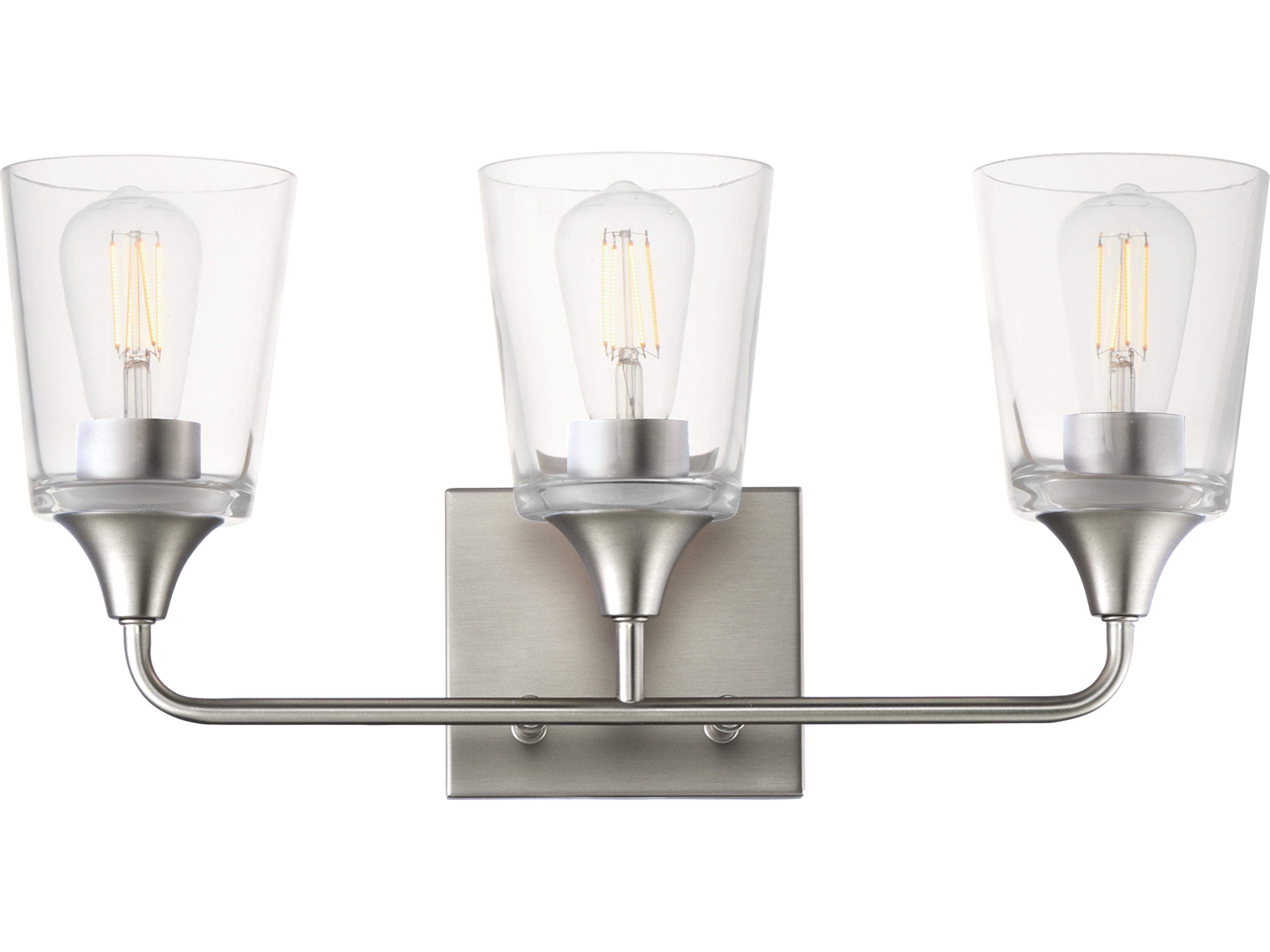 Hudson 3- Light Satin Nickel Vanity