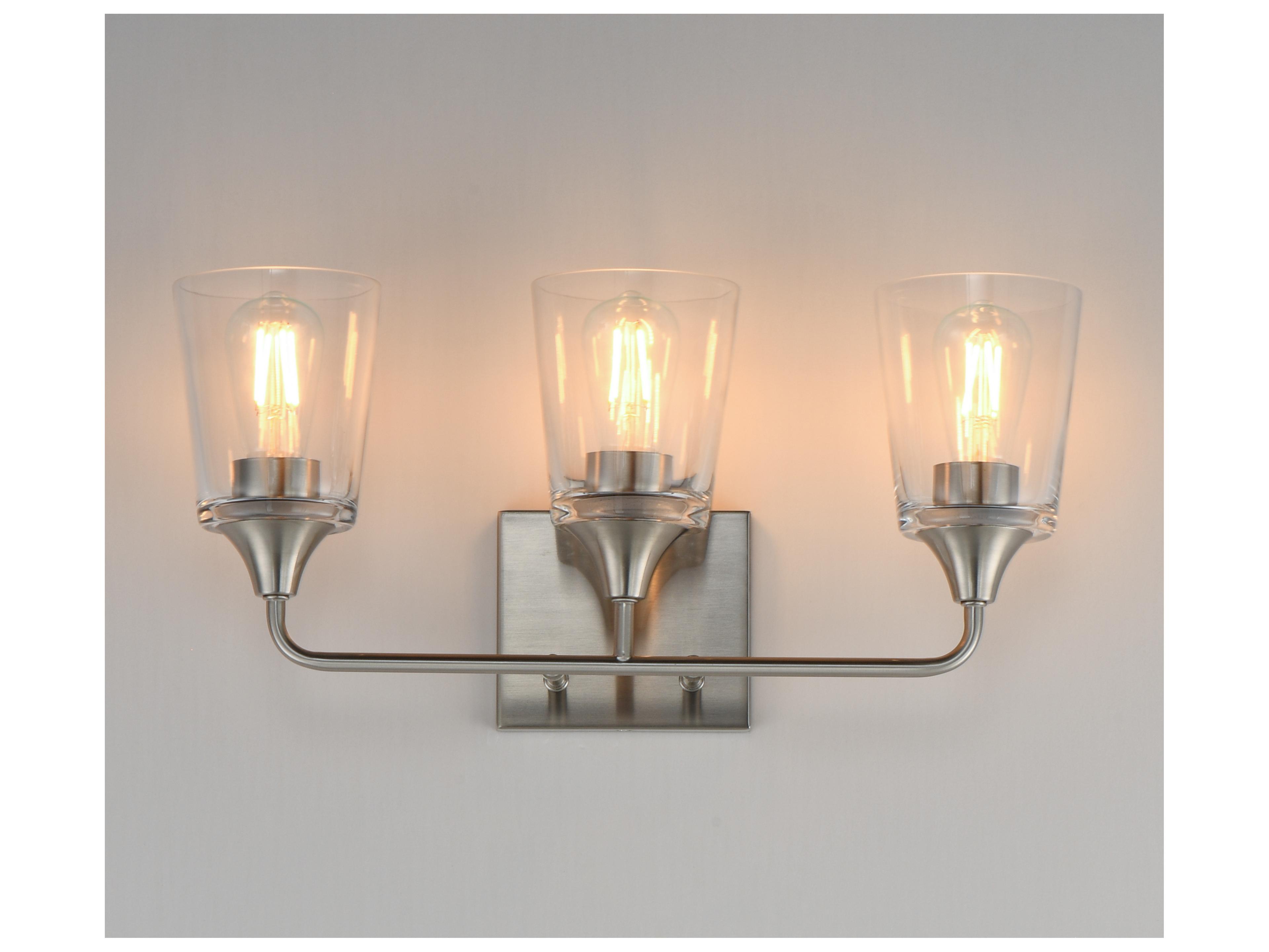 Maxim Lighting Hudson 3- Light Satin Nickel Vanity