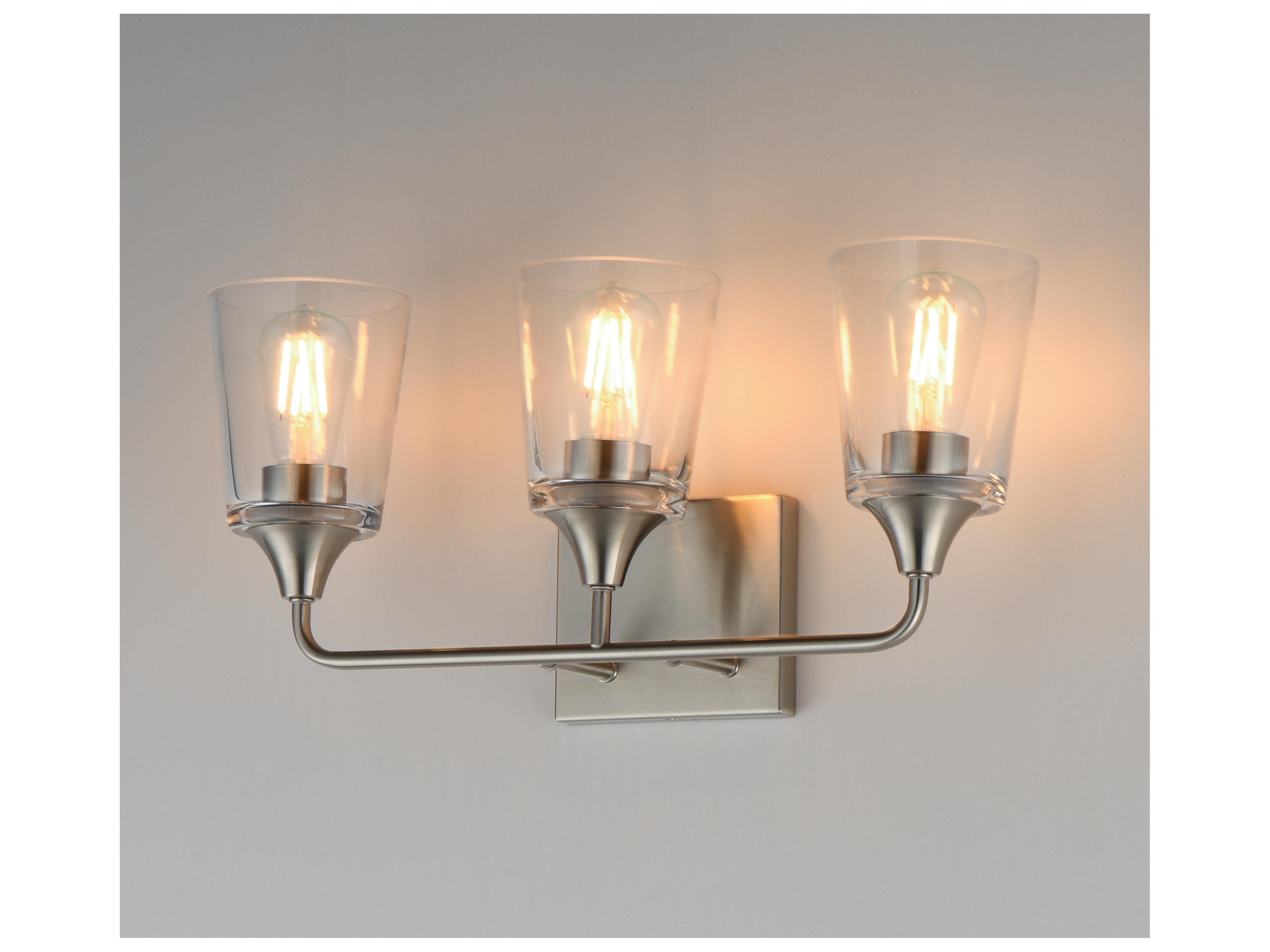 Maxim Lighting Hudson 3- Light Satin Nickel Vanity