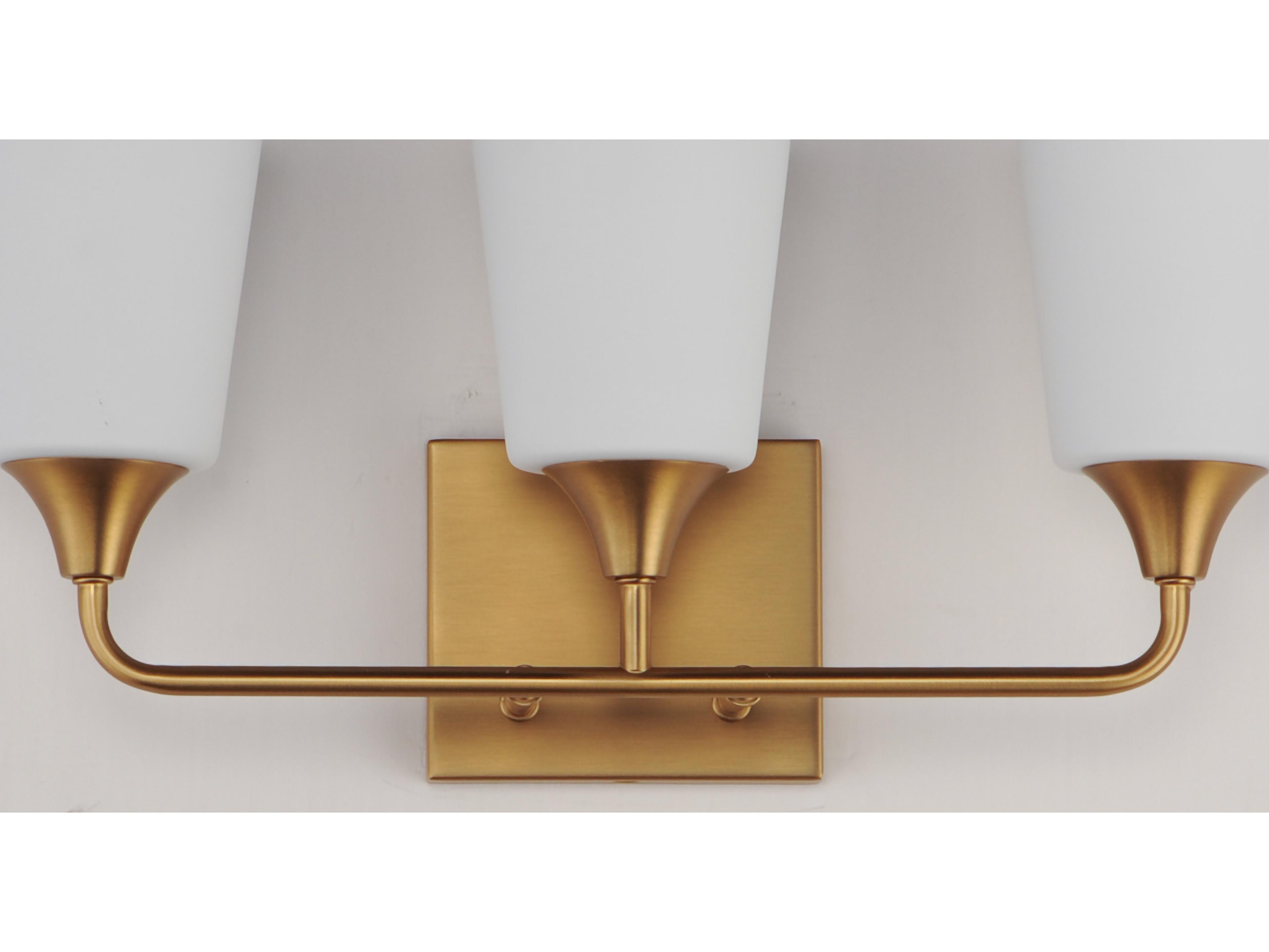 Maxim Lighting Hudson 3- Light Natural Aged Brass Vanity