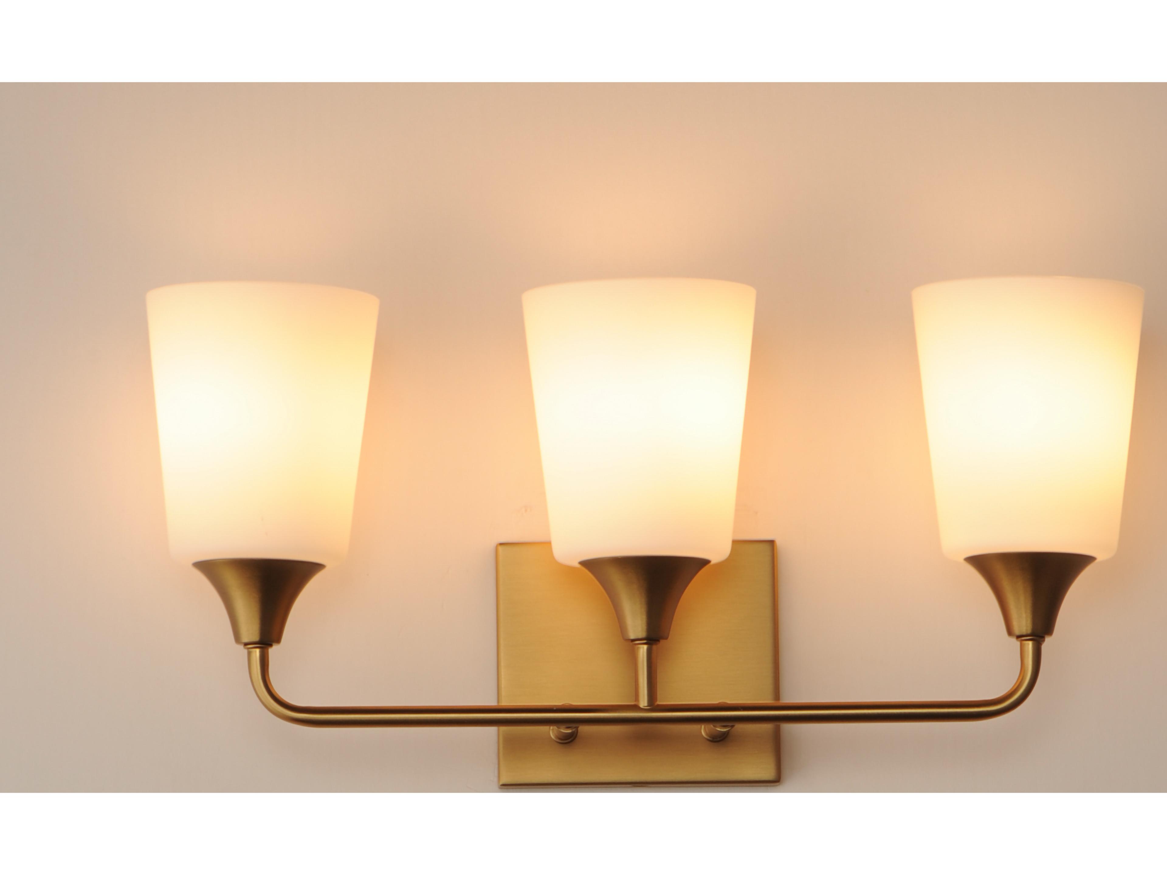 Maxim Lighting Hudson 3- Light Natural Aged Brass Vanity