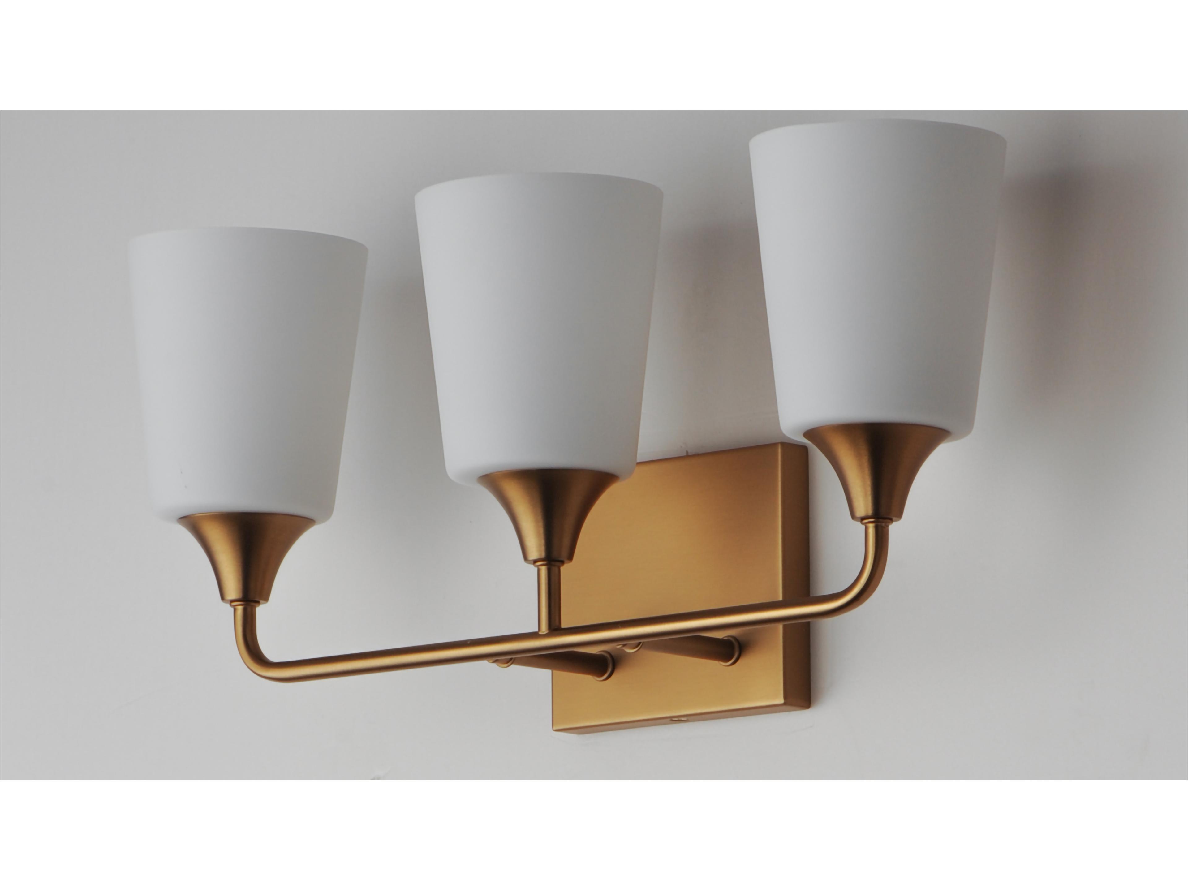 Maxim Lighting Hudson 3- Light Natural Aged Brass Vanity