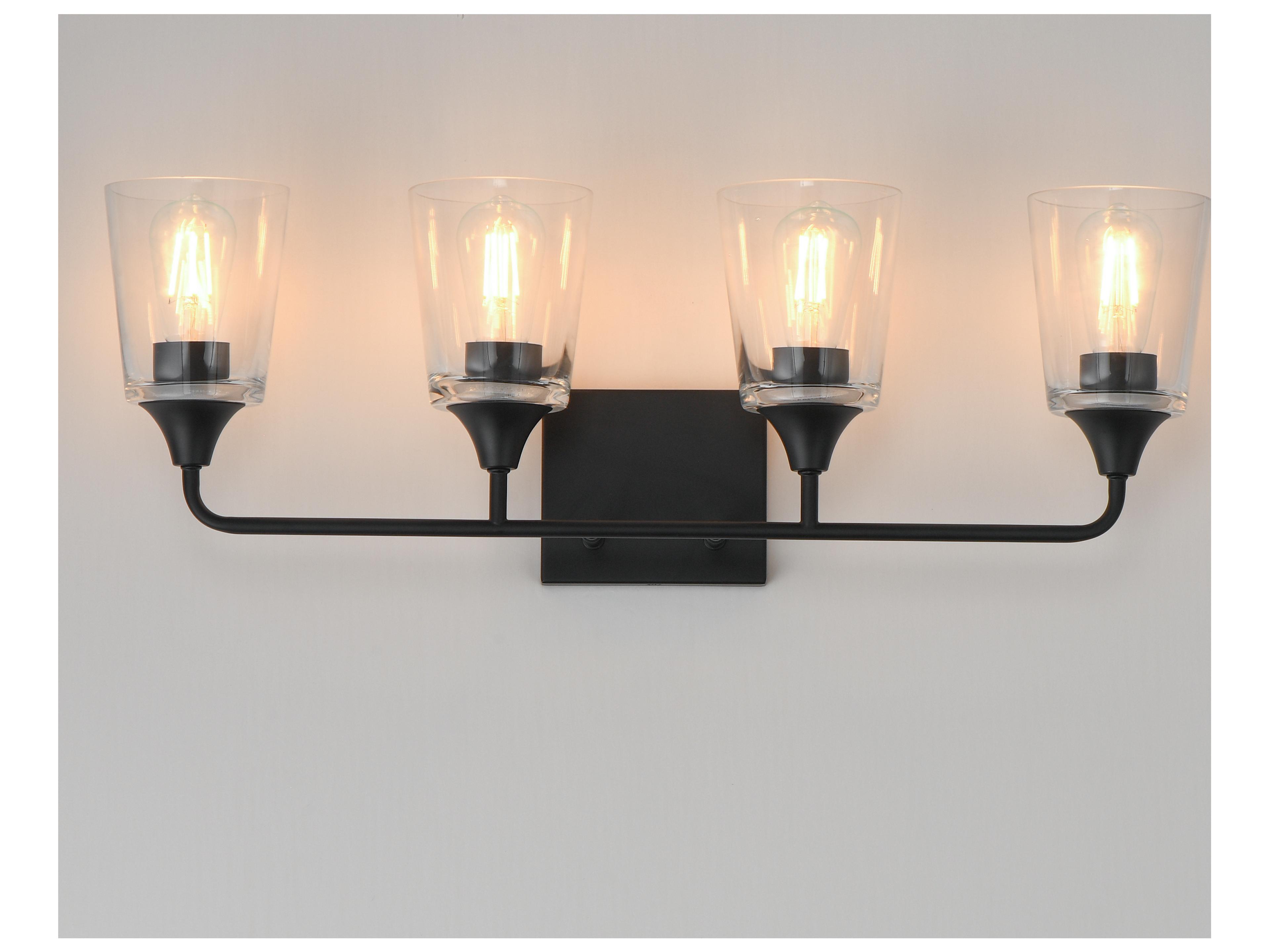 Maxim Lighting Hudson 4- Light Black Vanity