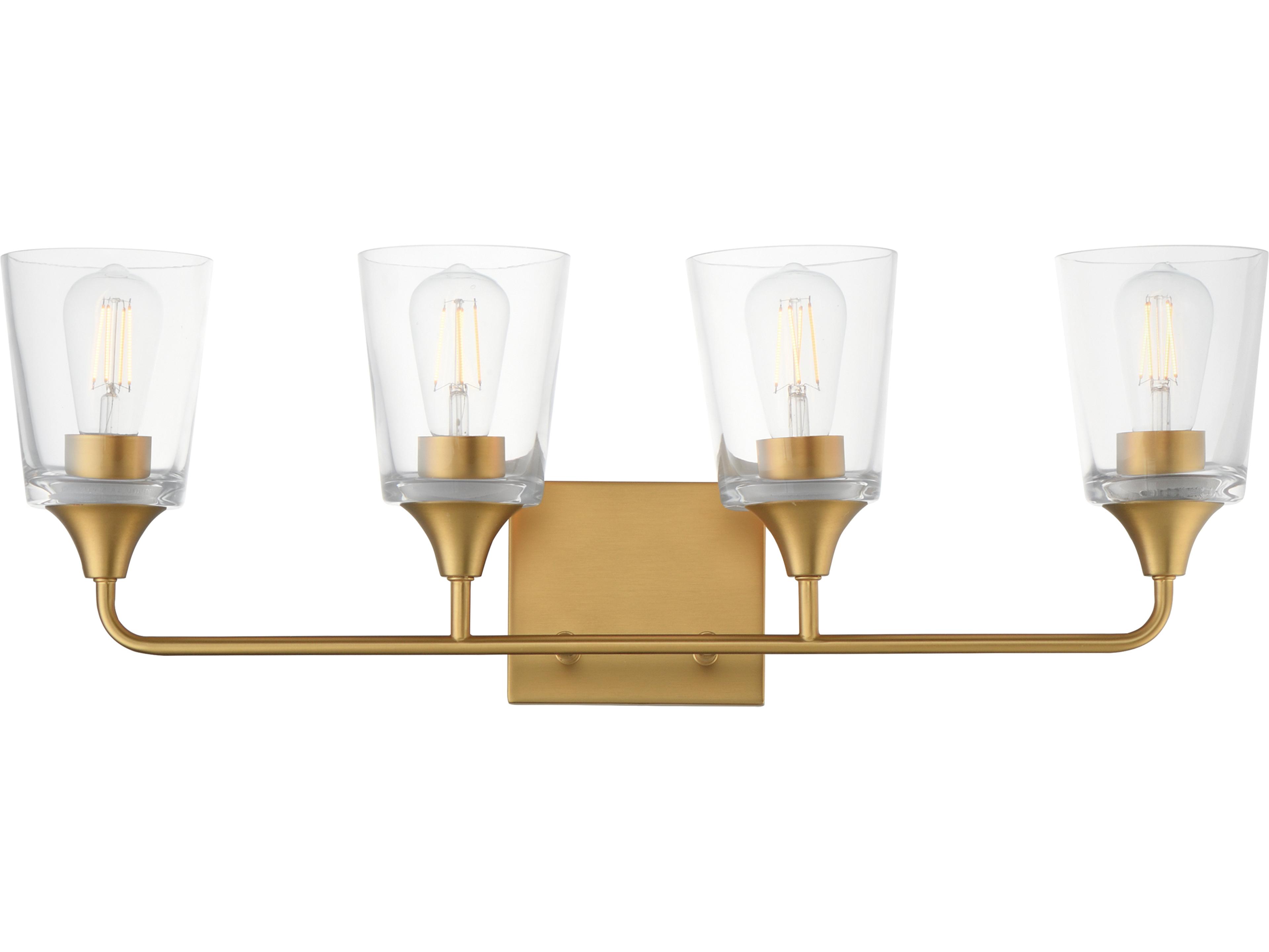 Hudson 4- Light Natural Aged Brass Vanity