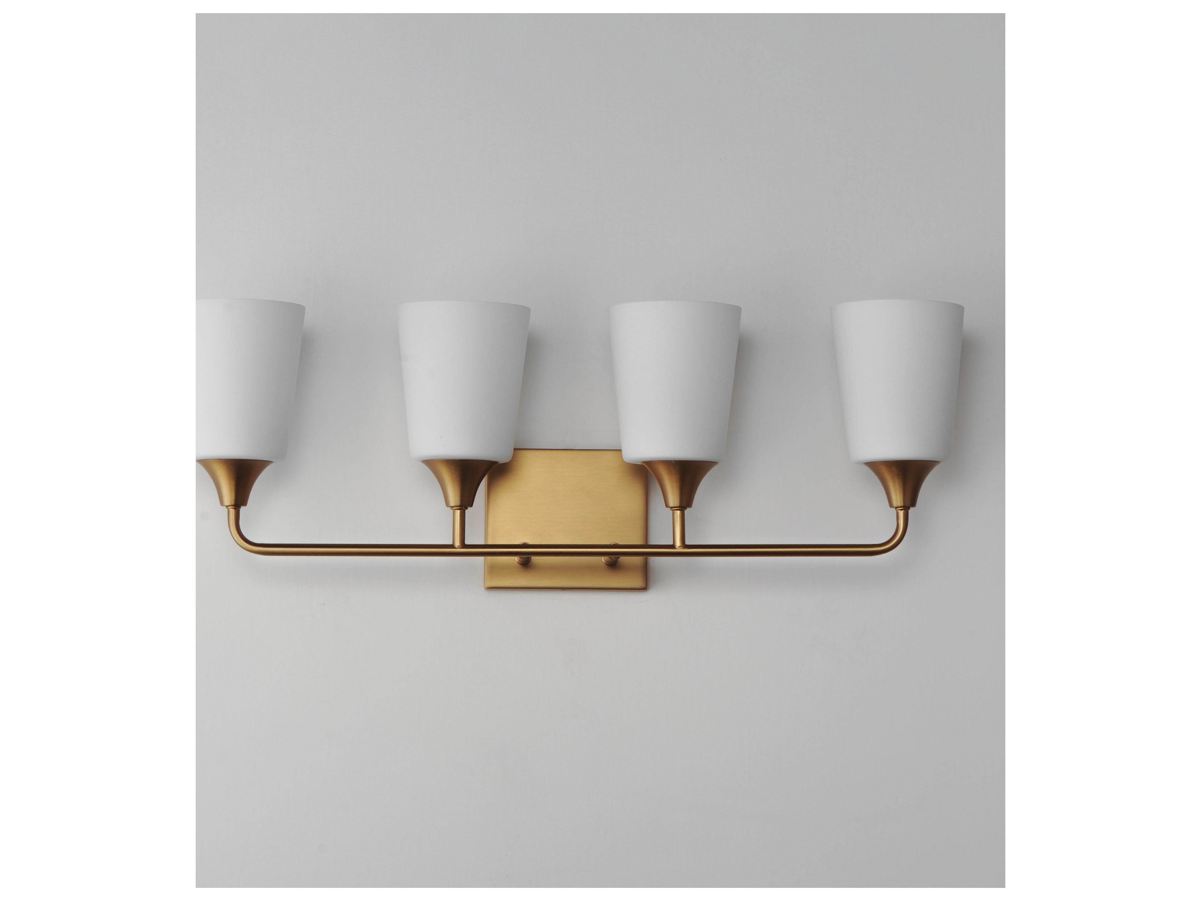 Maxim Lighting Hudson 4- Light Natural Aged Brass Vanity