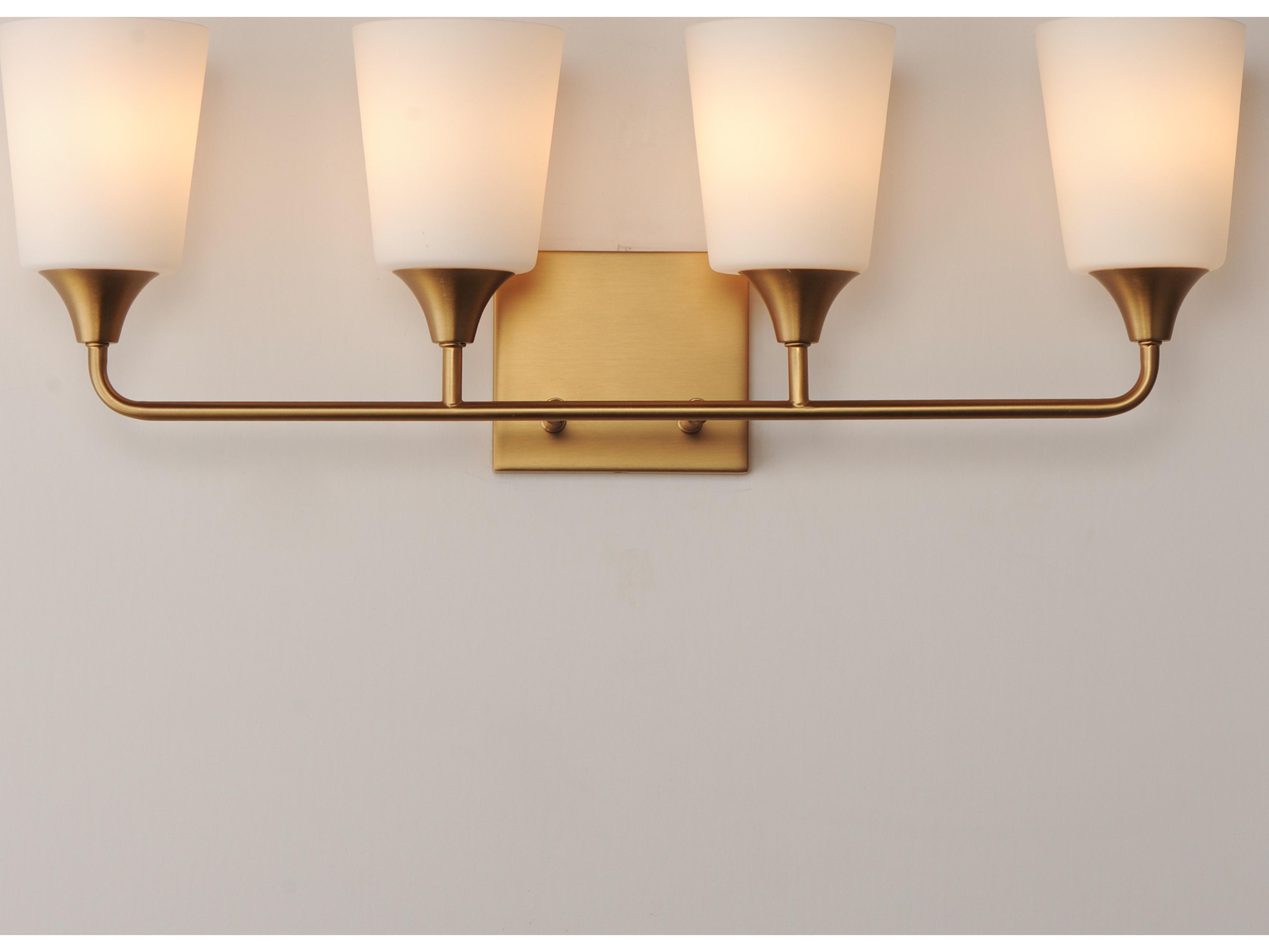Maxim Lighting Hudson 4- Light Natural Aged Brass Vanity