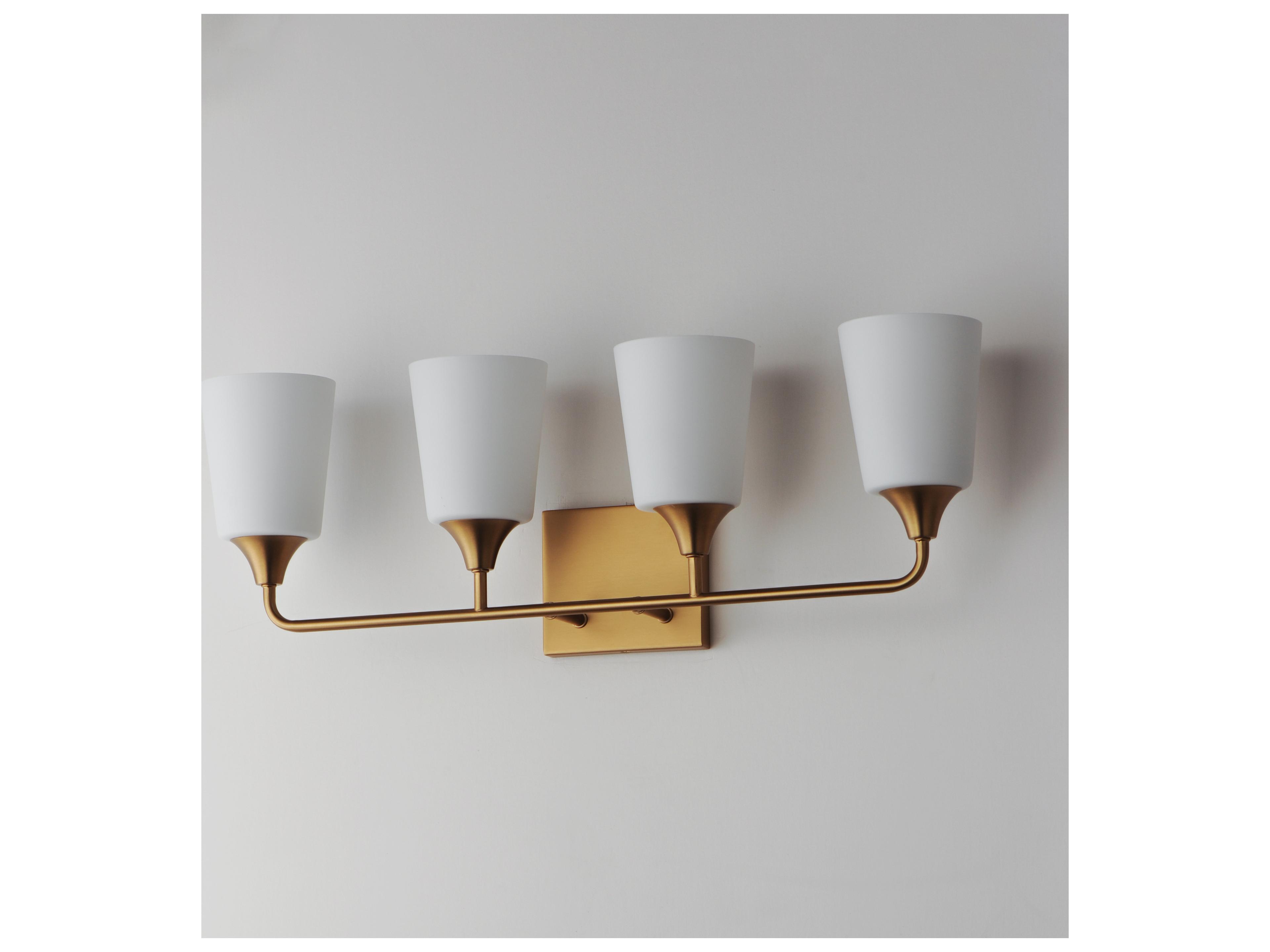 Maxim Lighting Hudson 4- Light Natural Aged Brass Vanity
