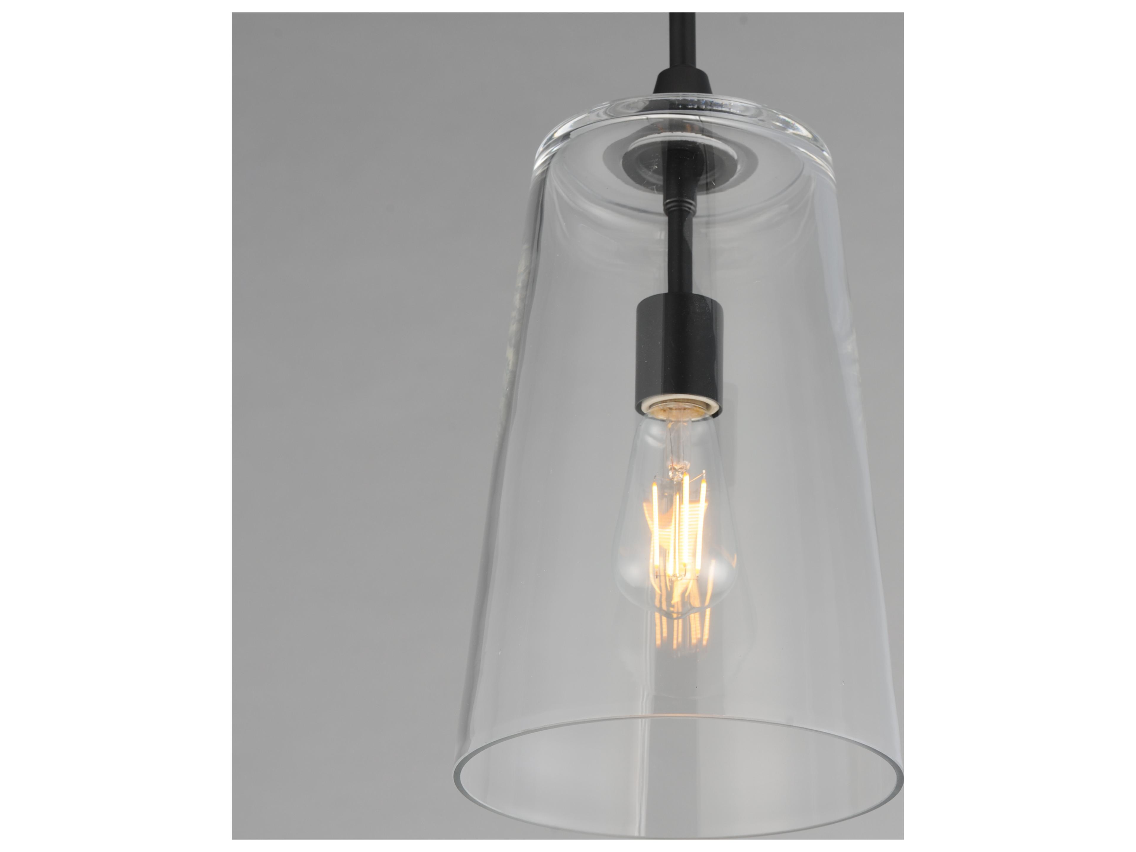 Maxim Lighting Hudson 1- Light Black Cylinder Pendant