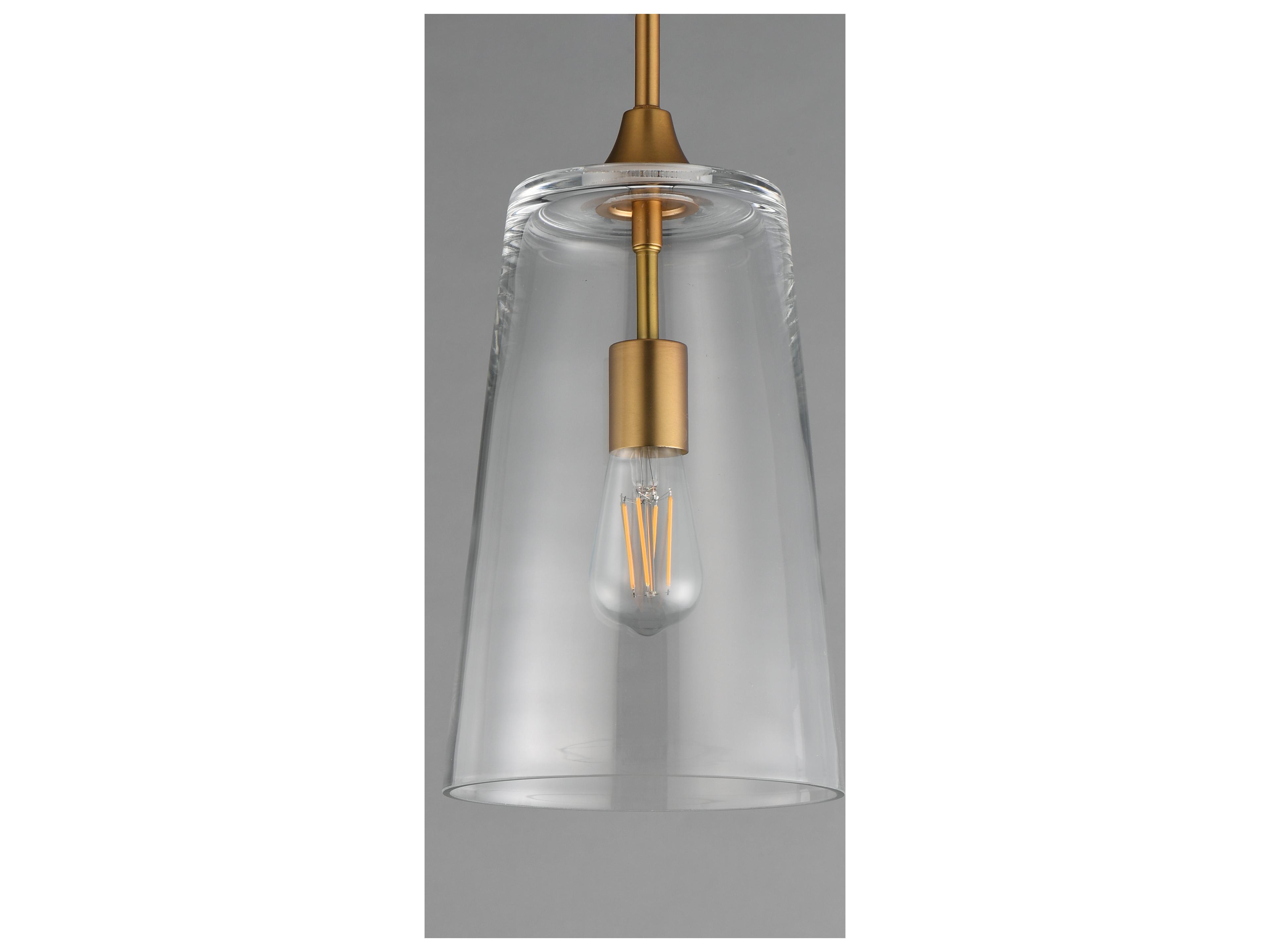 Maxim Lighting Hudson 1- Light Natural Aged Brass Cylinder Pendant