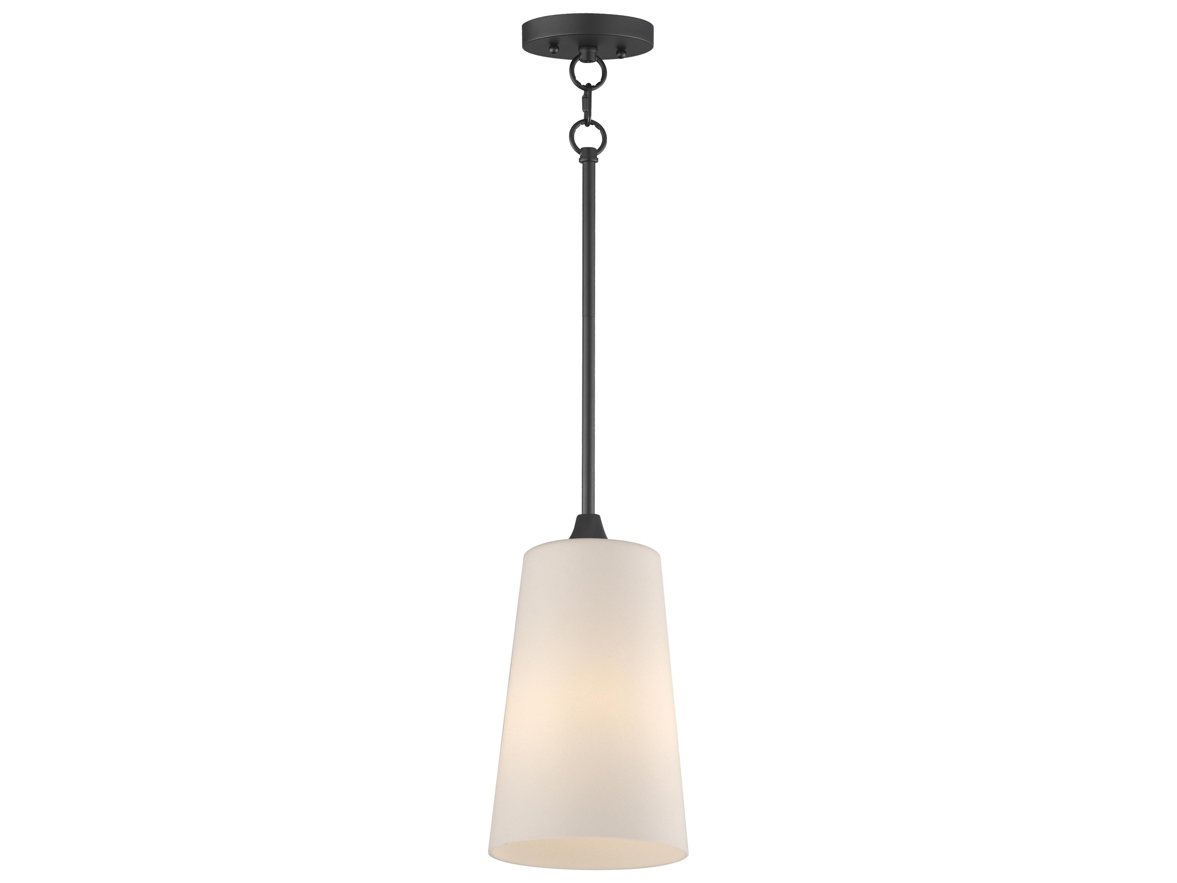 Hudson 1- Light Black Cylinder Pendant