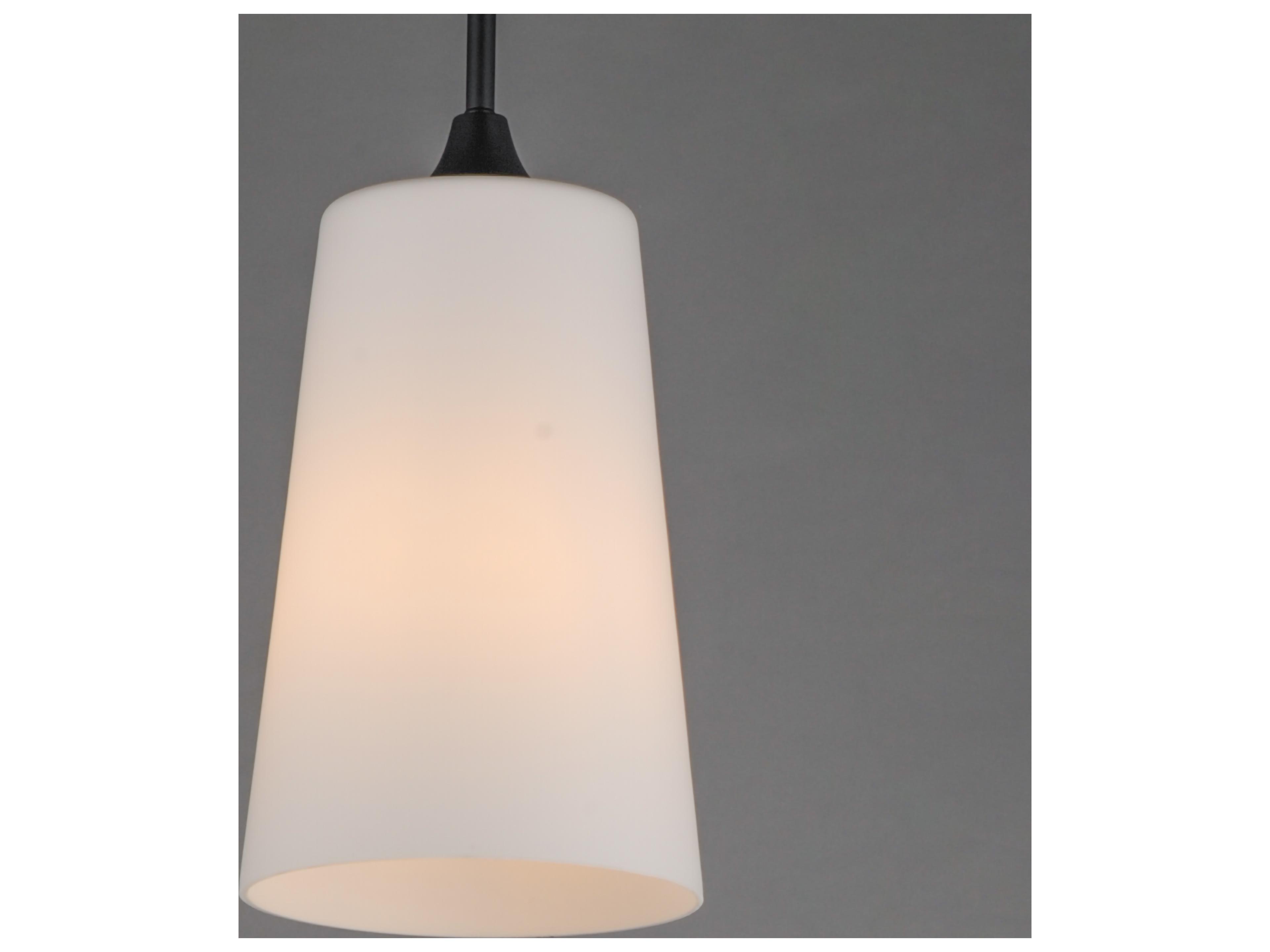 Maxim Lighting Hudson 1- Light Black Cylinder Pendant