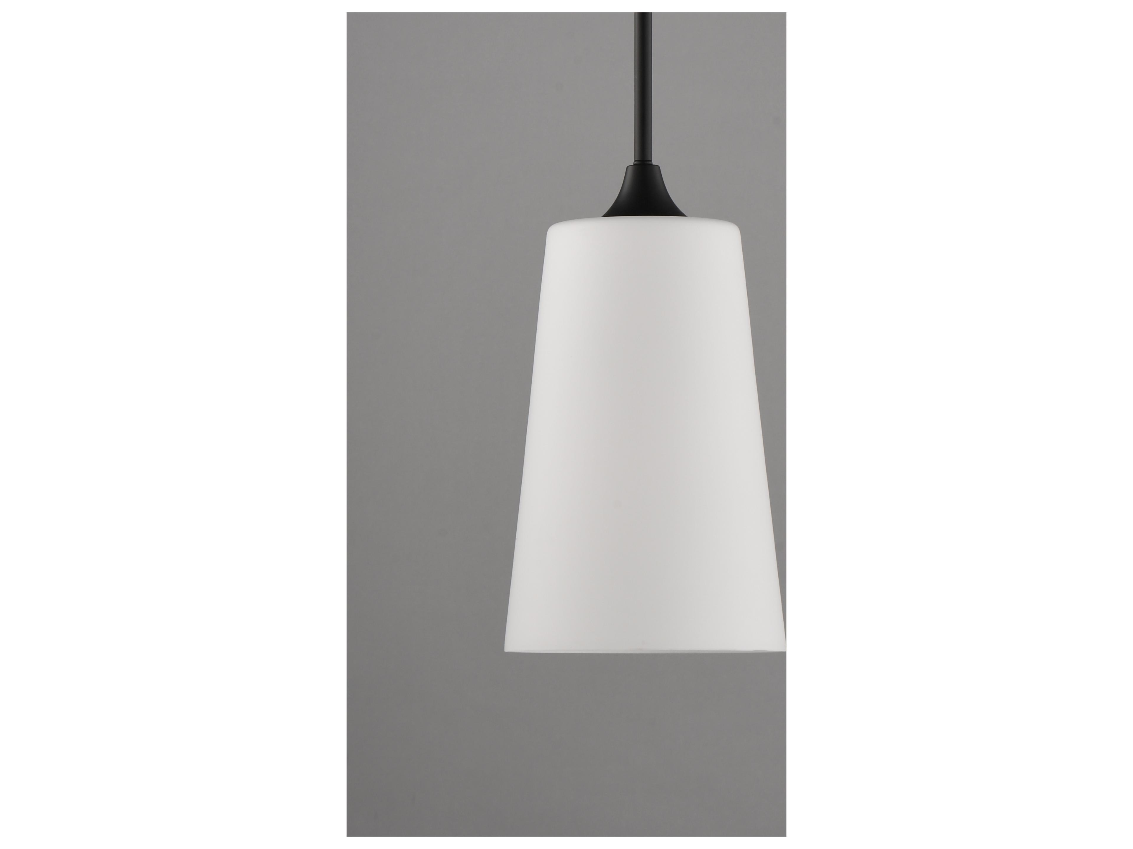 Maxim Lighting Hudson 1- Light Black Cylinder Pendant