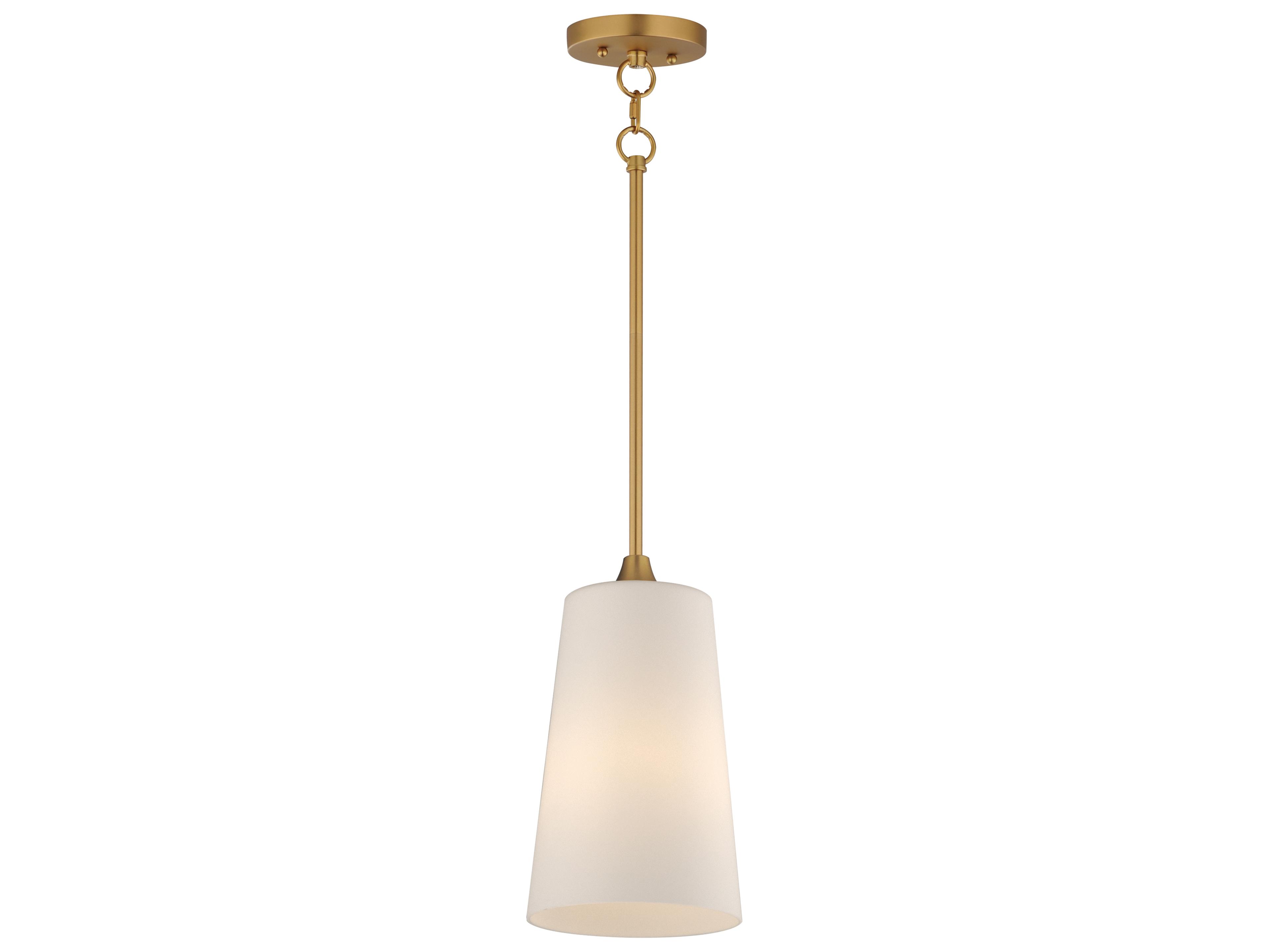 Hudson 1- Light Natural Aged Brass Cylinder Pendant