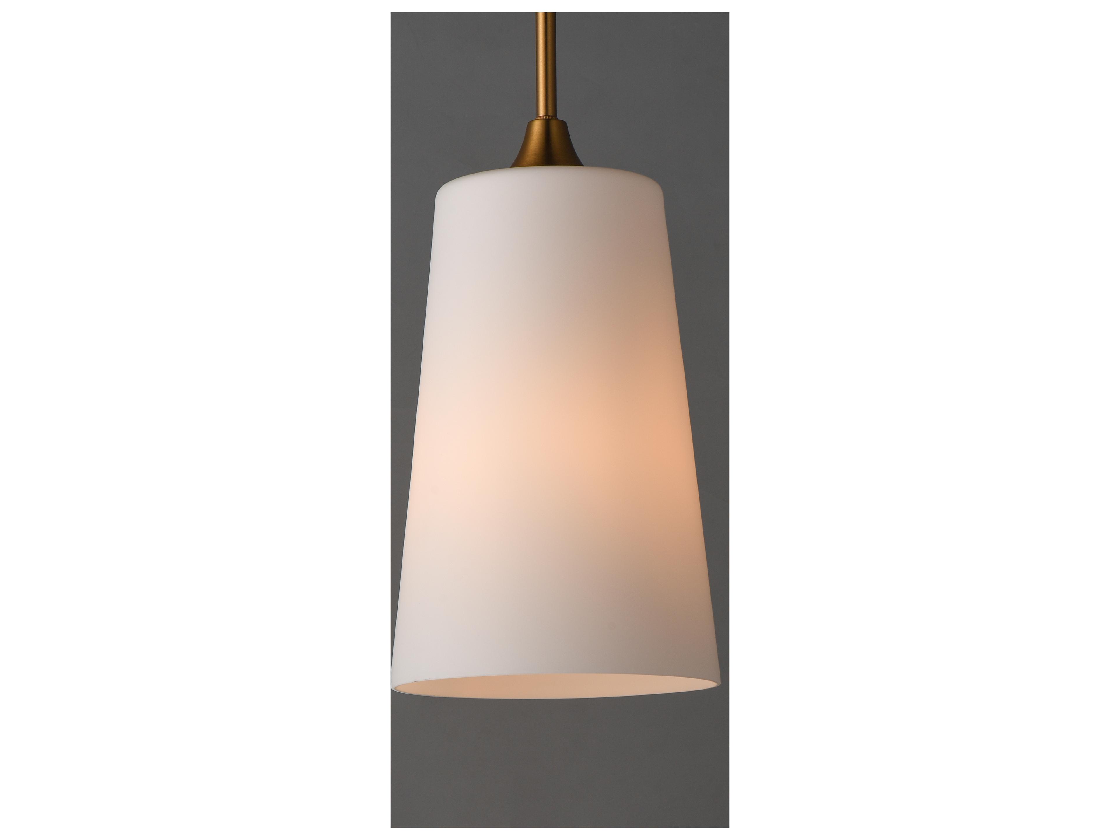 Maxim Lighting Hudson 1- Light Natural Aged Brass Cylinder Pendant