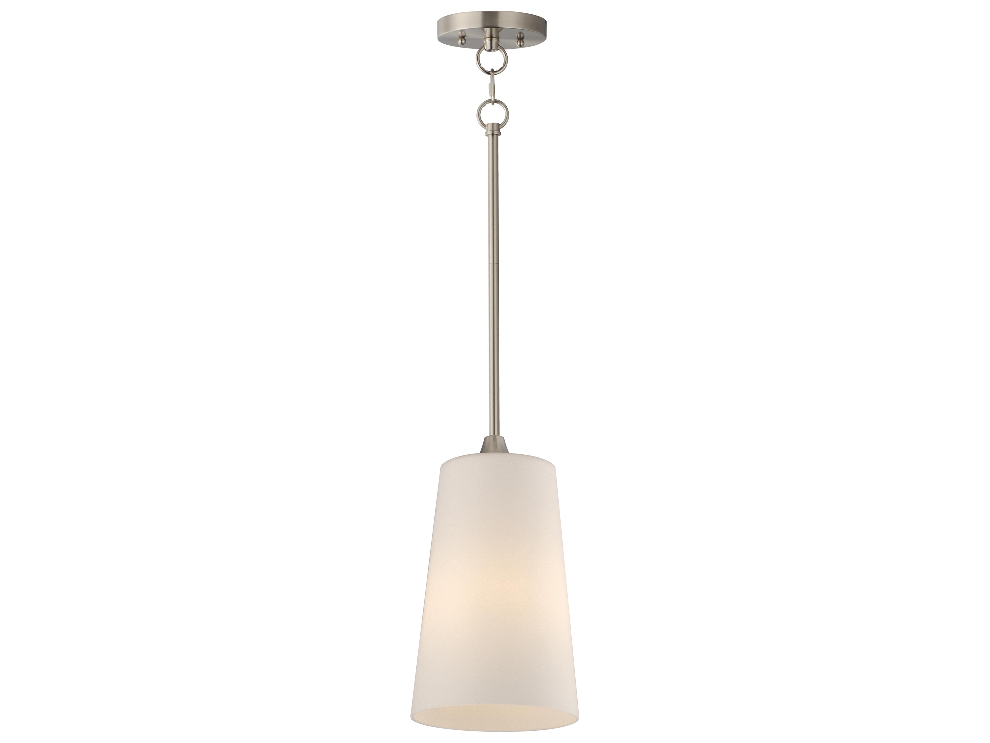 Hudson 1- Light Satin Nickel Cylinder Pendant