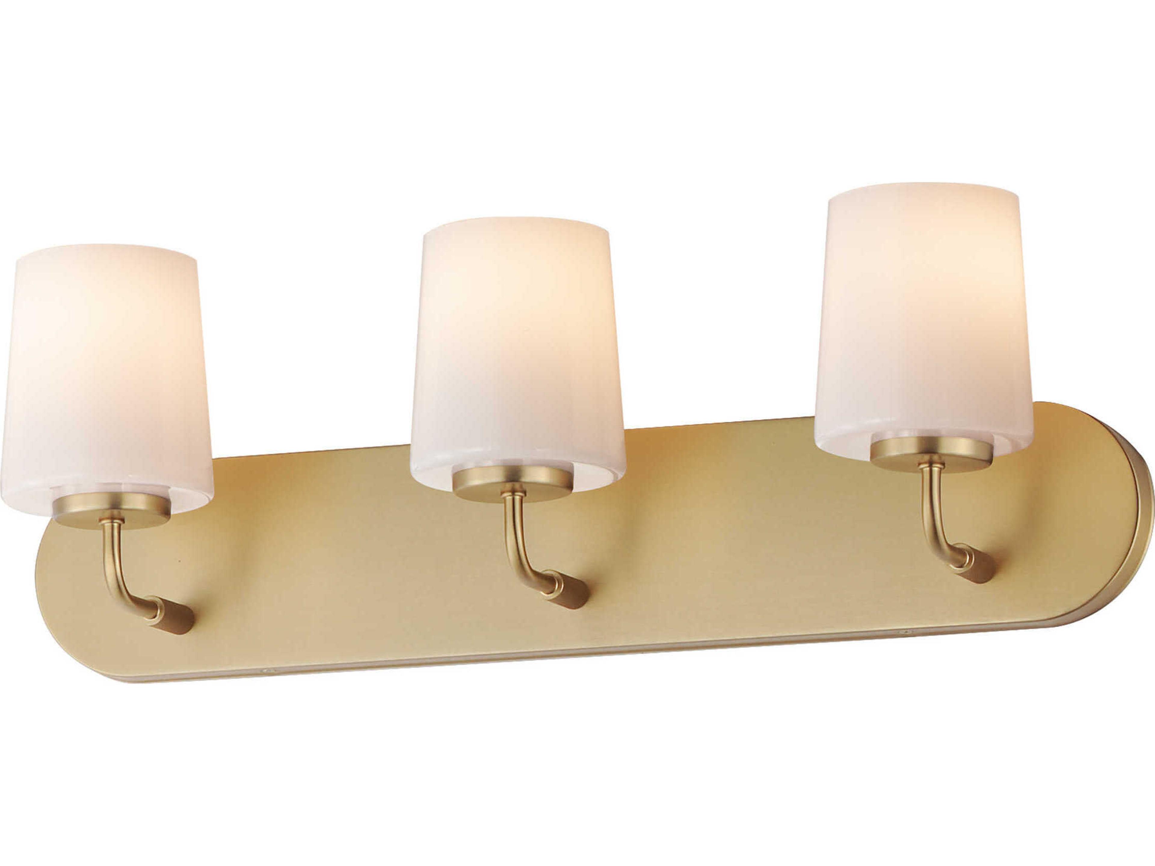 Durham 3-Light Natural Aged Brass Vanity Light