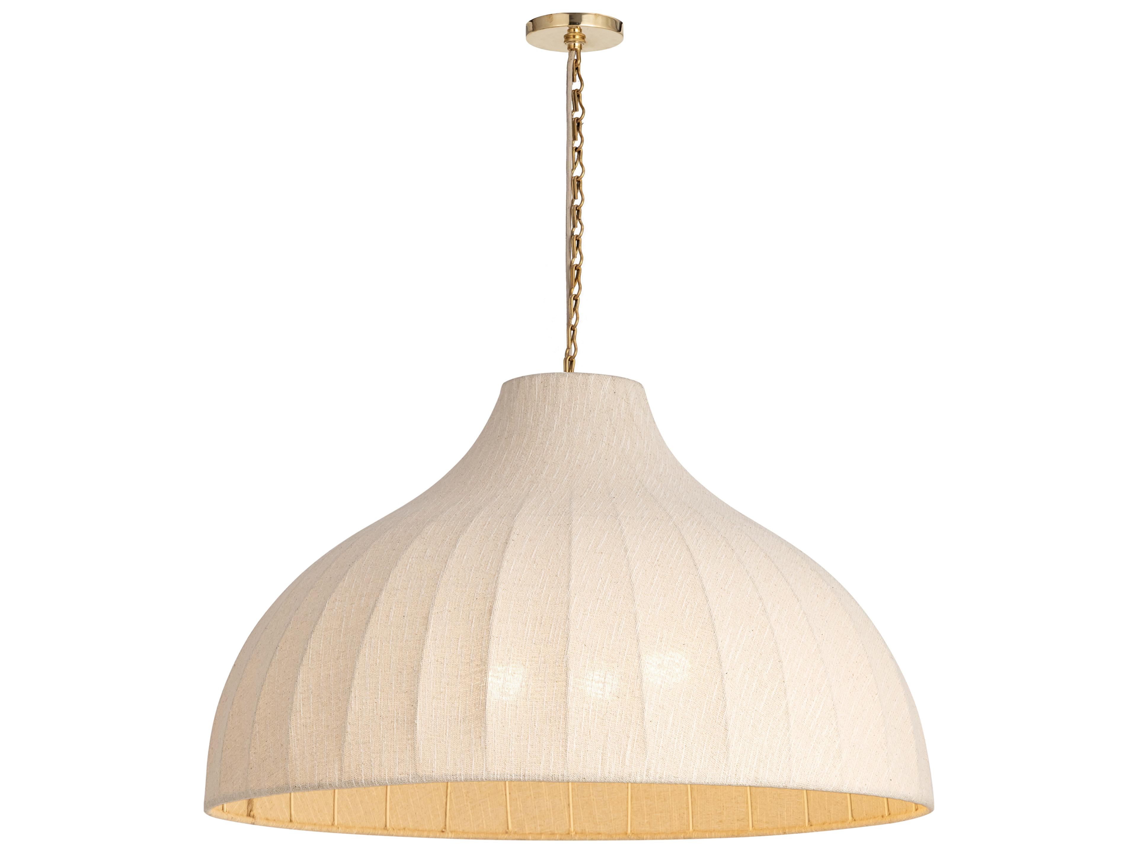 Hearthveil 3-Light Natural Aged Brass Pendant