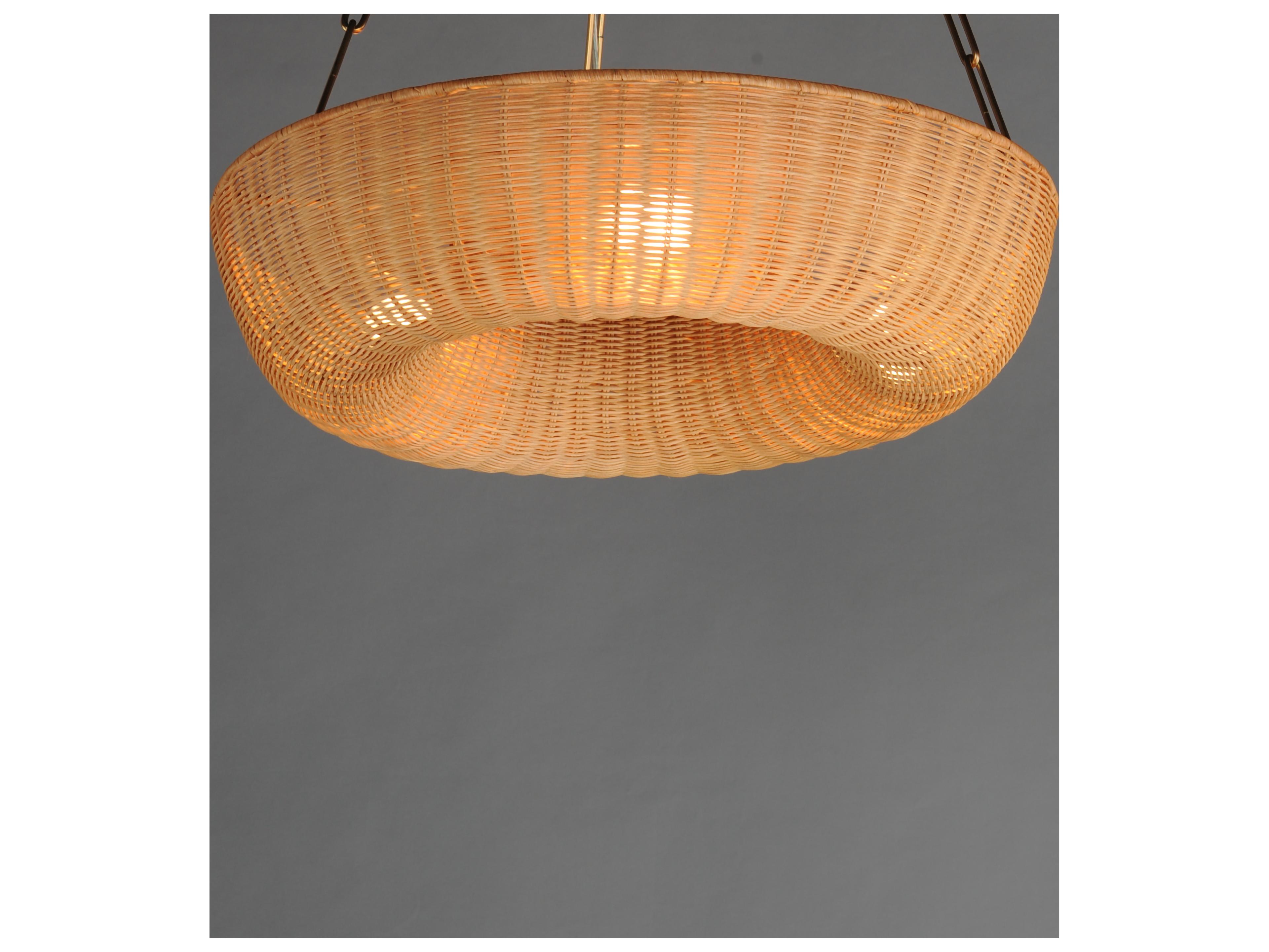 Maxim Lighting Bower 3- Light Natural Aged Brass Round Pendant