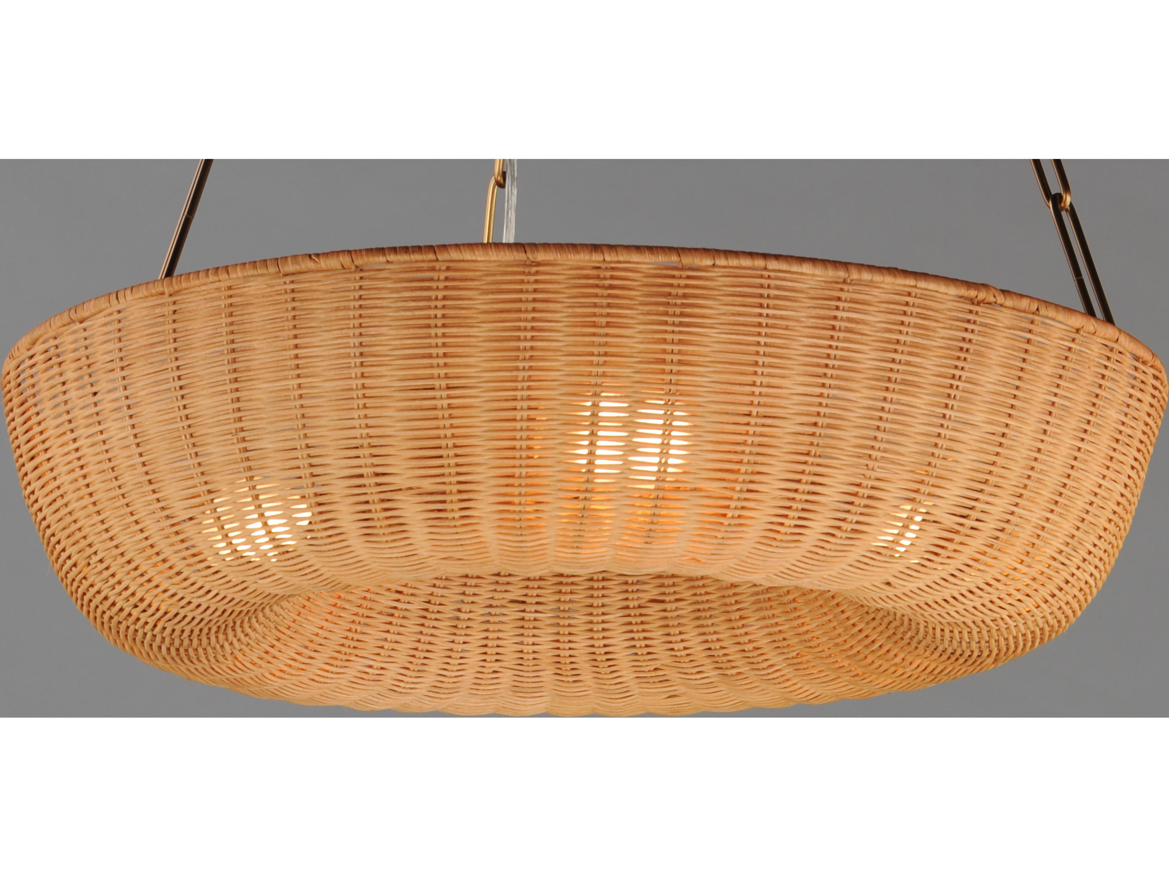 Maxim Lighting Bower 3- Light Natural Aged Brass Round Pendant