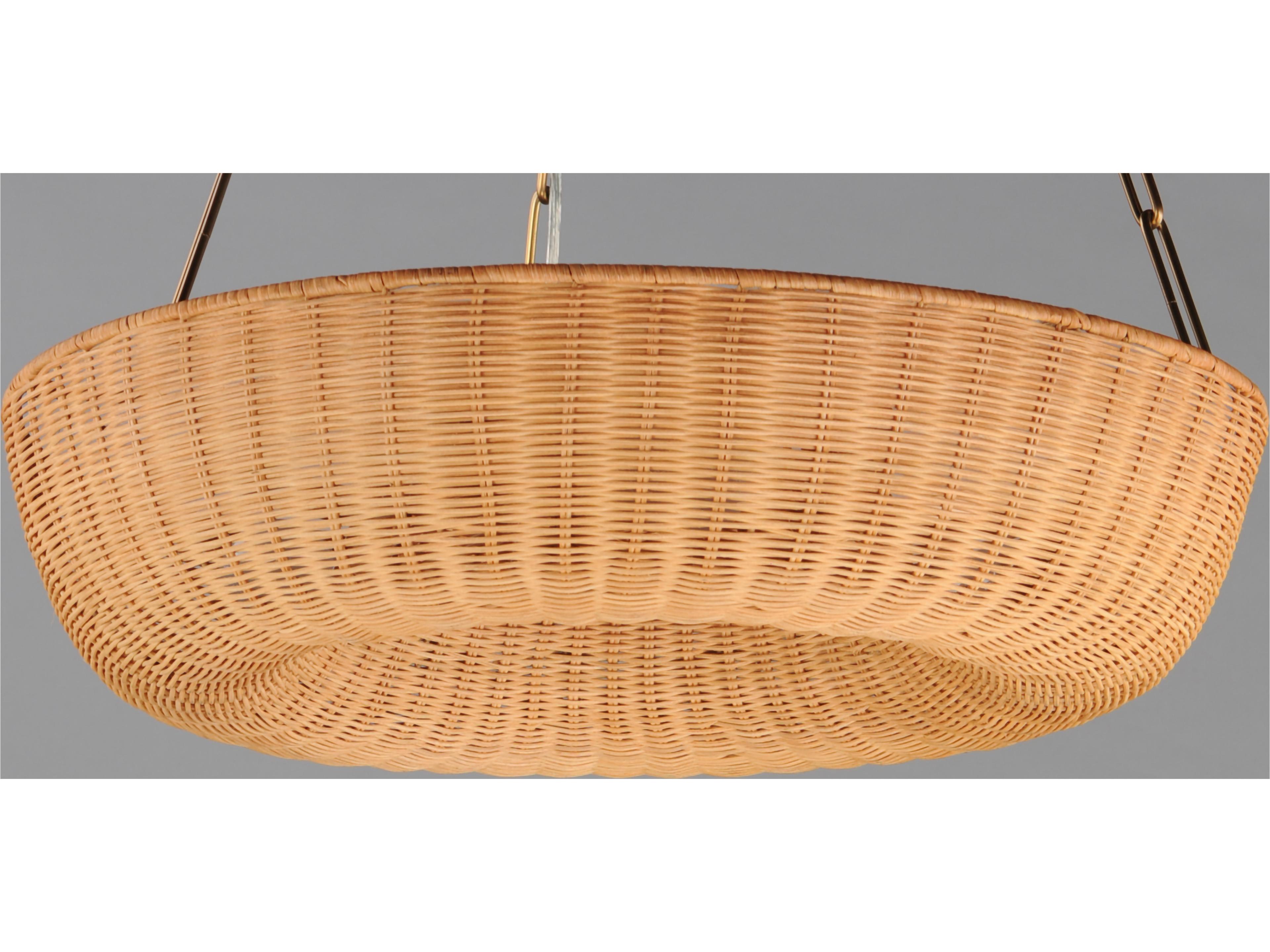 Maxim Lighting Bower 3- Light Natural Aged Brass Round Pendant