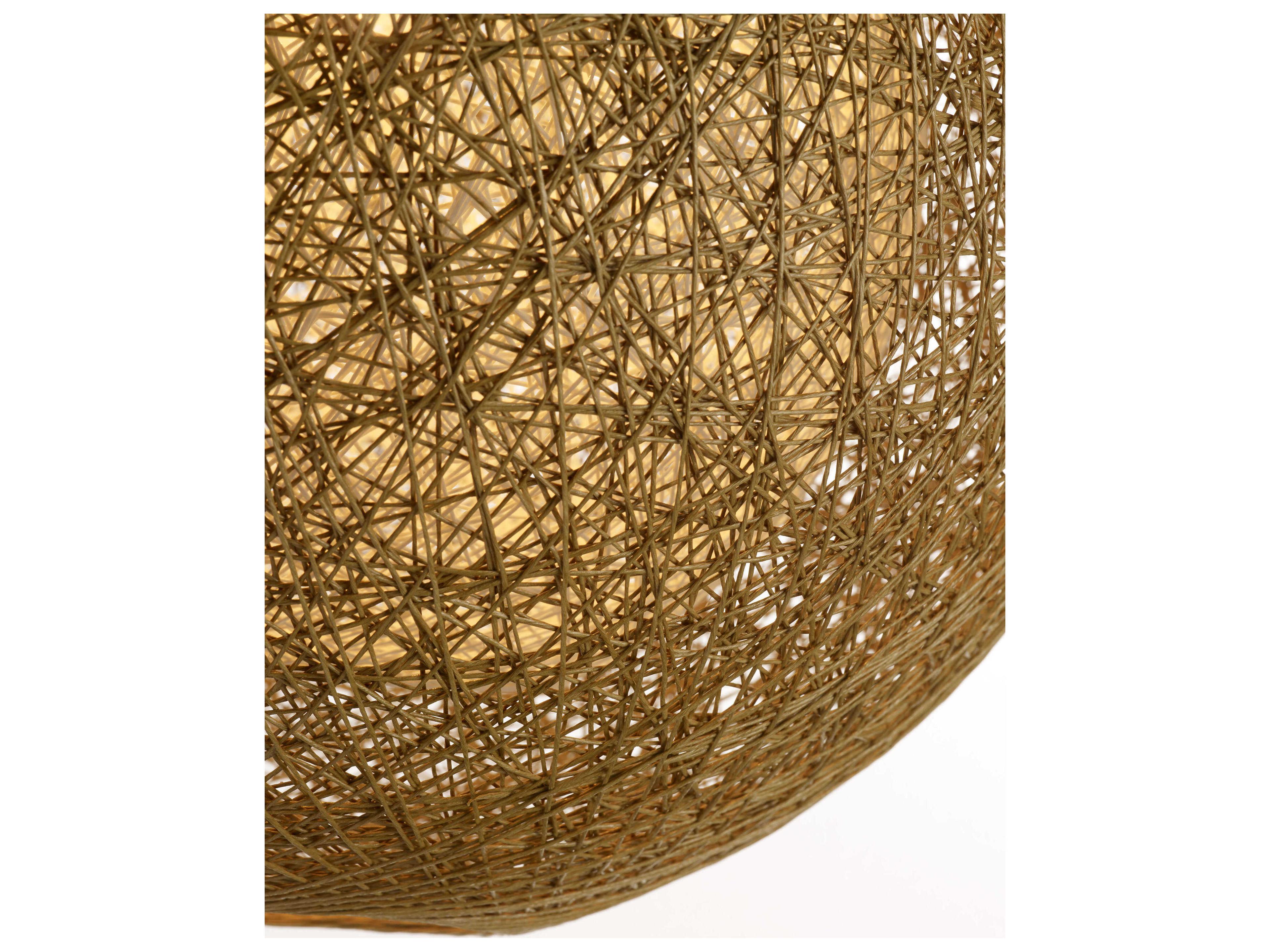 Maxim Lighting Bali 1-Light Natural Brown Globe Round Pendant
