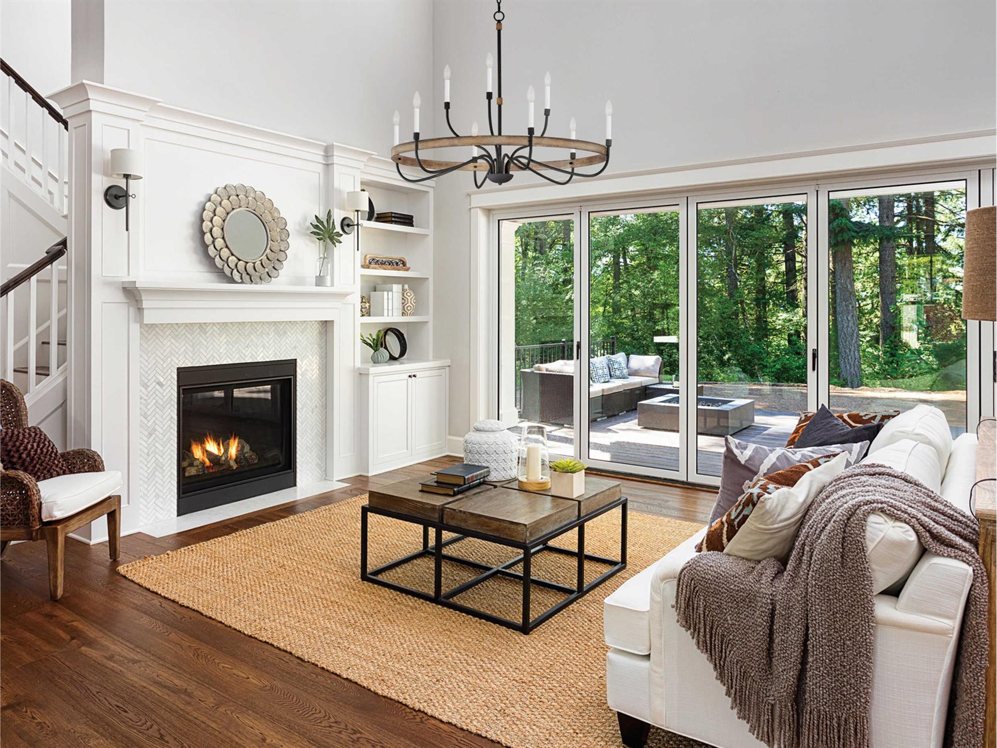 Maxim Lighting Franklin 9-Light Driftwood Black Brown Candelabra Chandelier