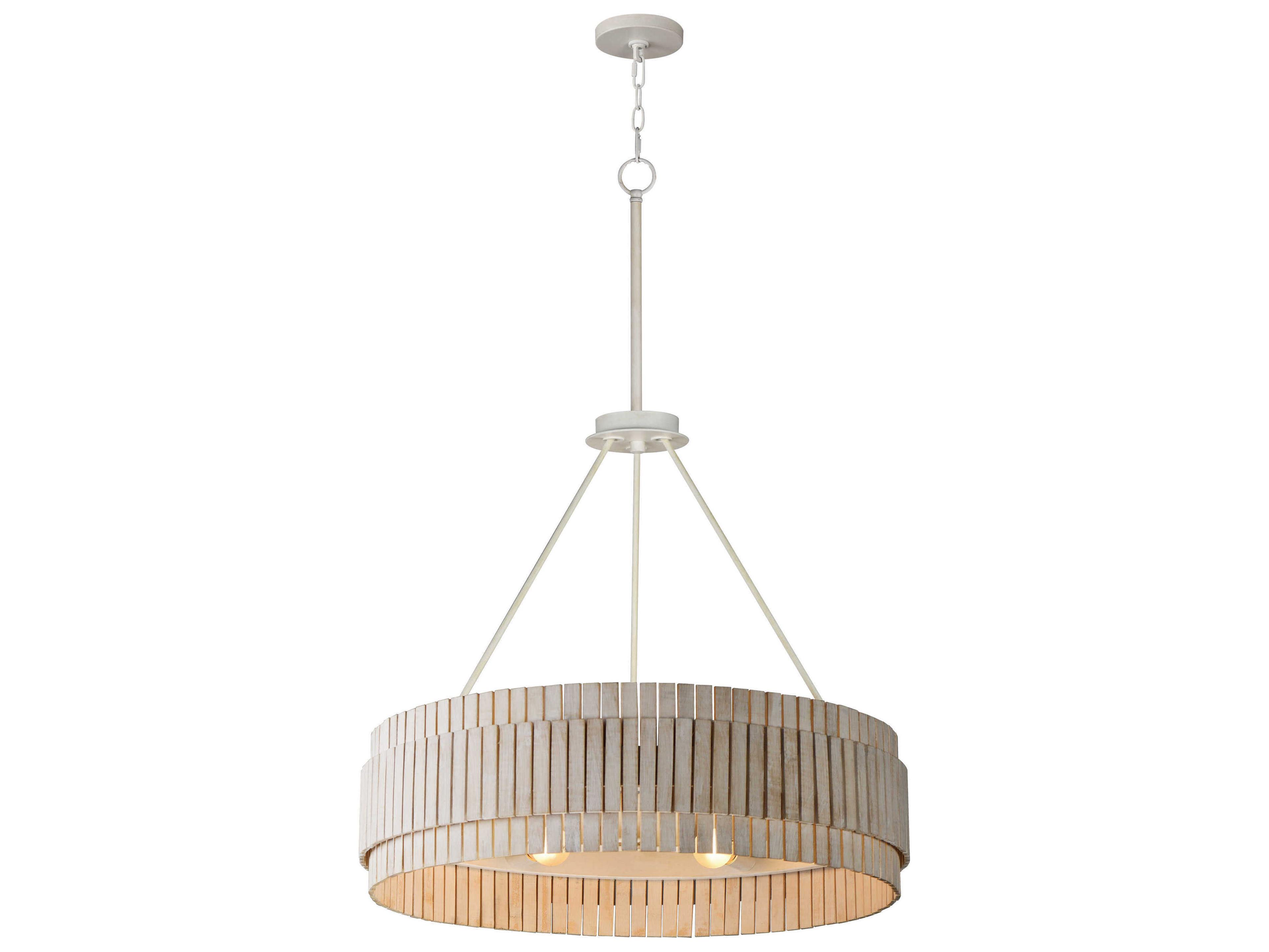 Satori 6-Light Ecru Off White Round Chandelier