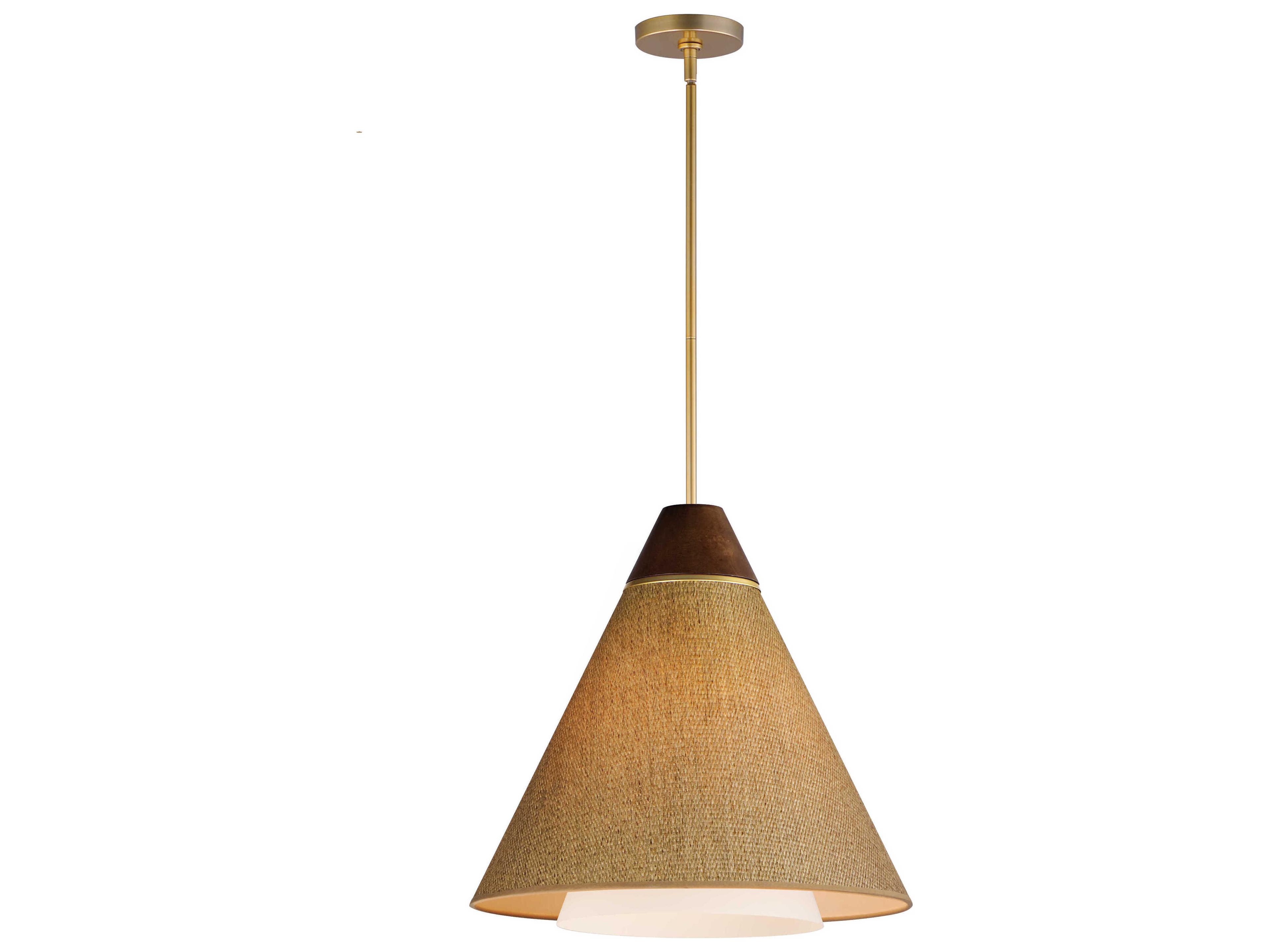 Sumatra 1-Light Natural Aged Brass Pendant