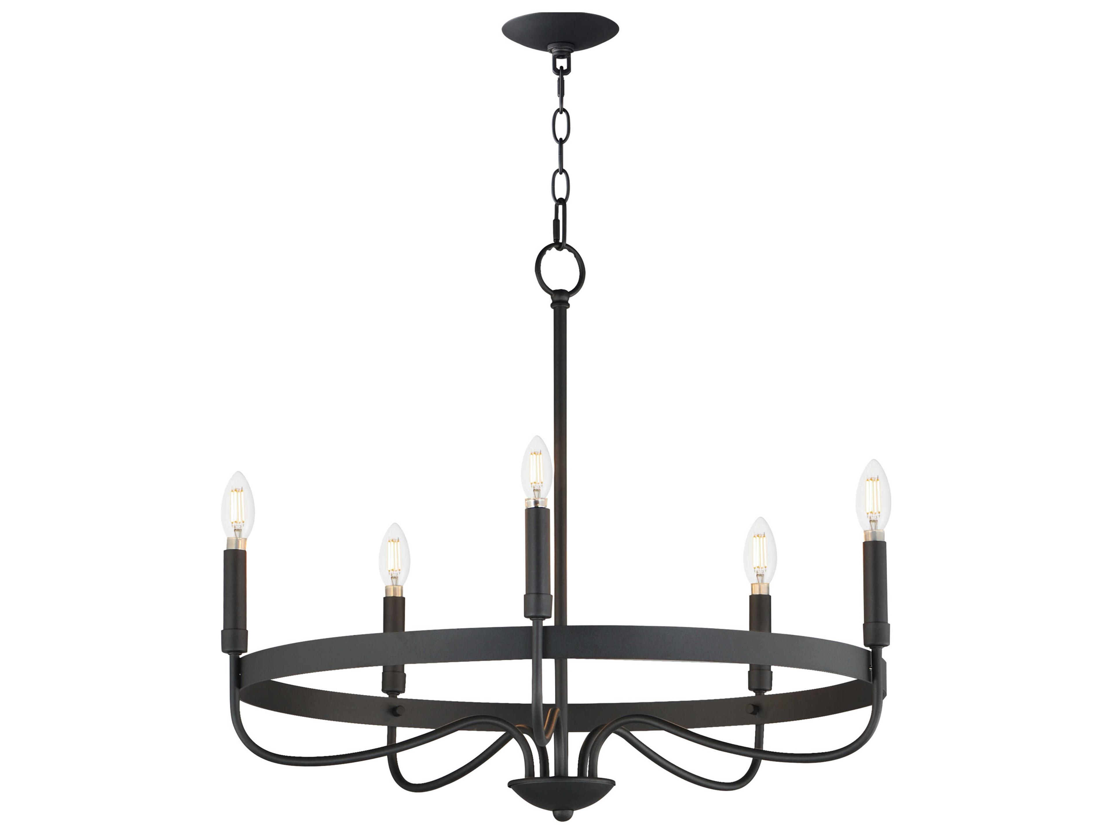 Frankie 5-Light Black Candelabra Chandelier