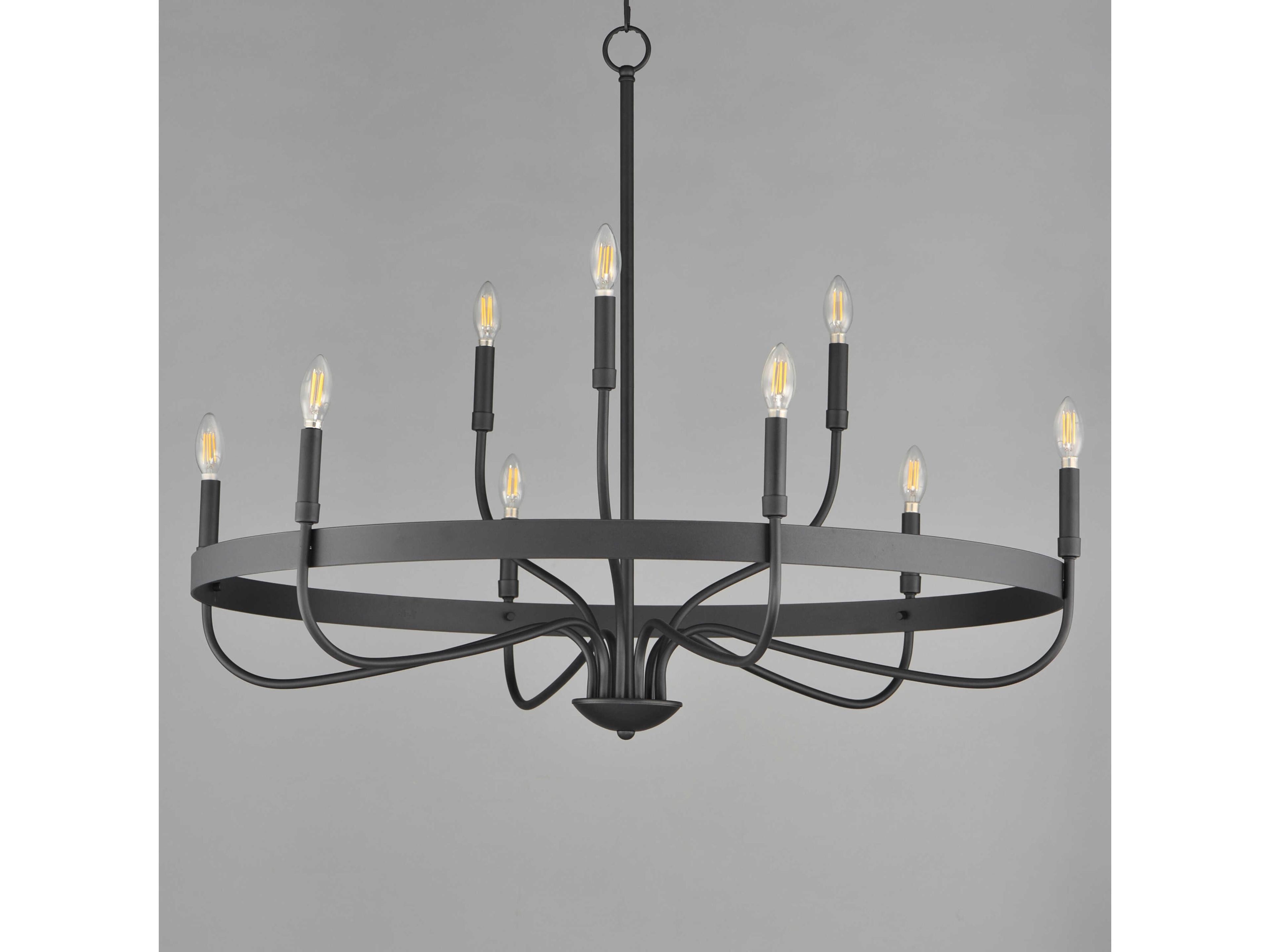 Maxim Lighting Frankie 9-Light Black Candelabra Chandelier