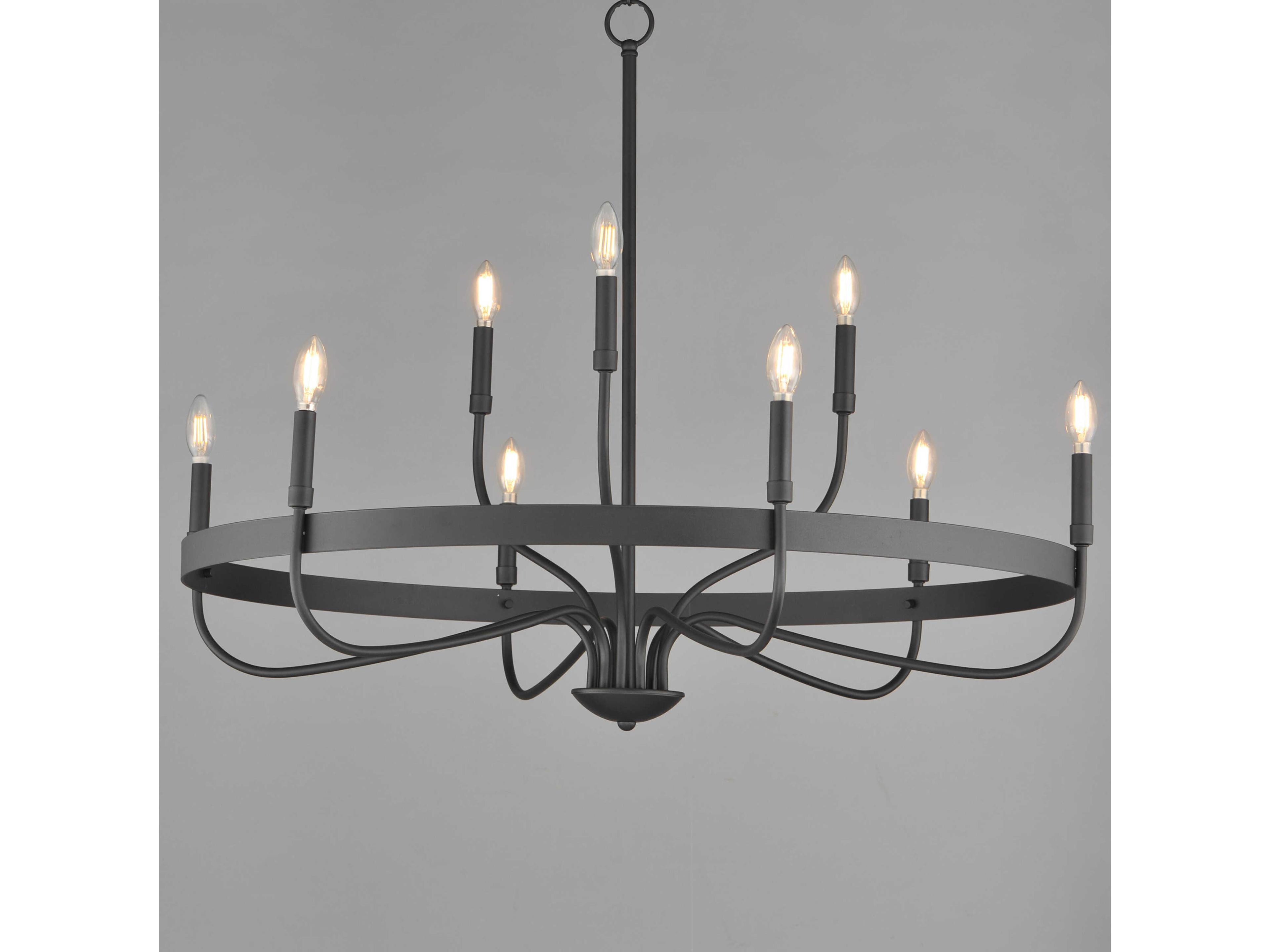 Maxim Lighting Frankie 9-Light Black Candelabra Chandelier