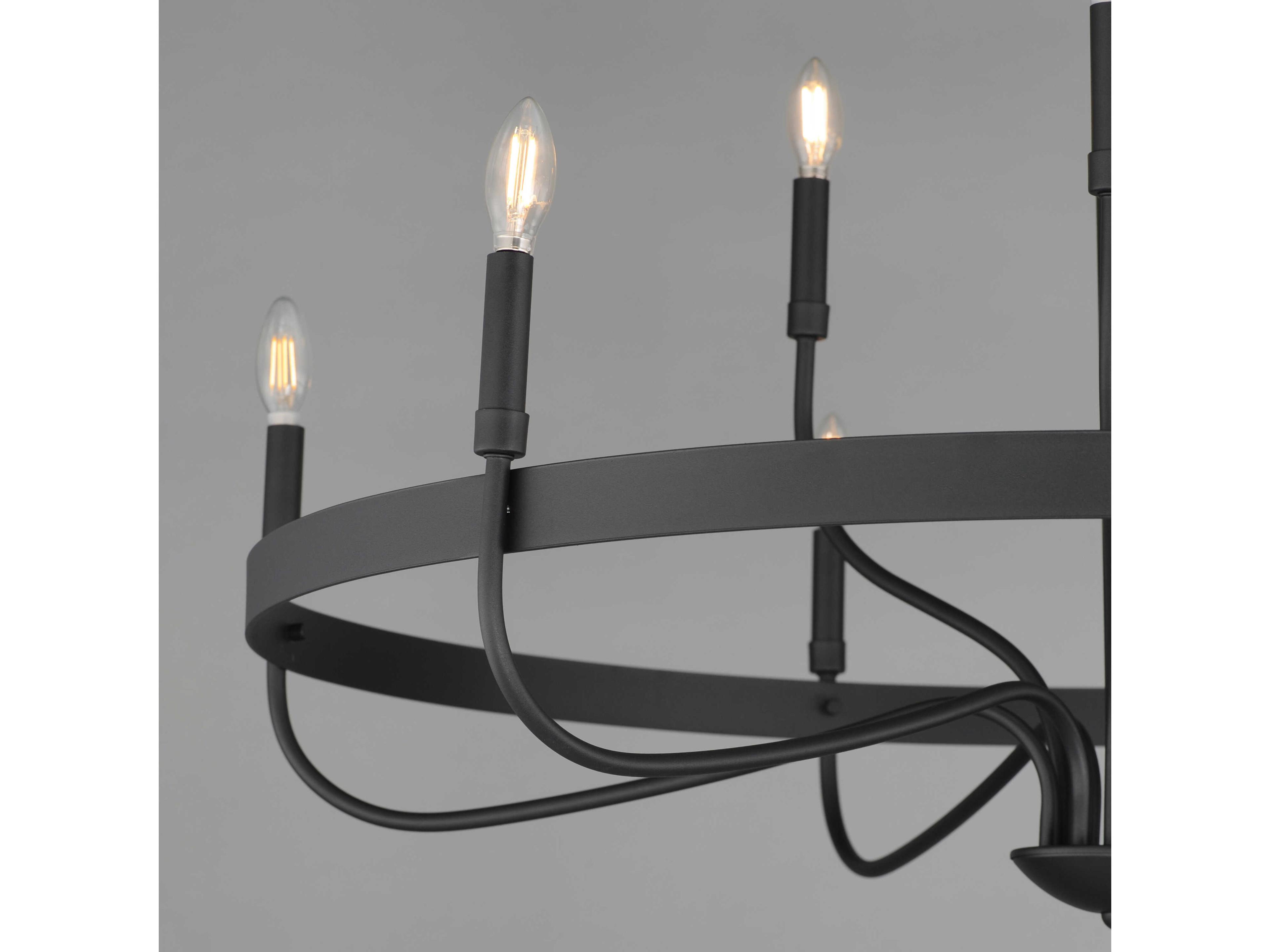 Maxim Lighting Frankie 9-Light Black Candelabra Chandelier