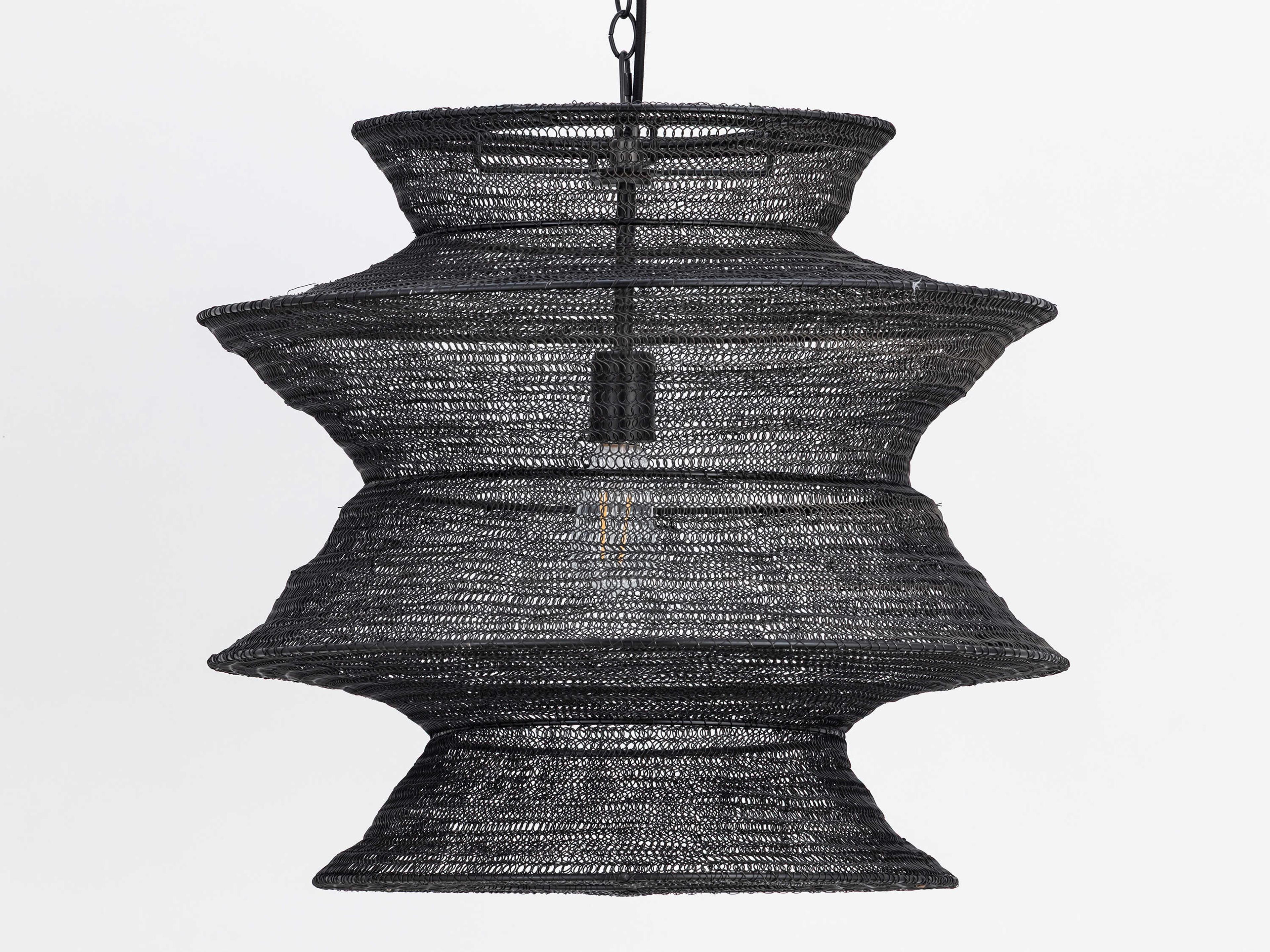Maxim Lighting Krabi 1-Light Black Geometric Pendant