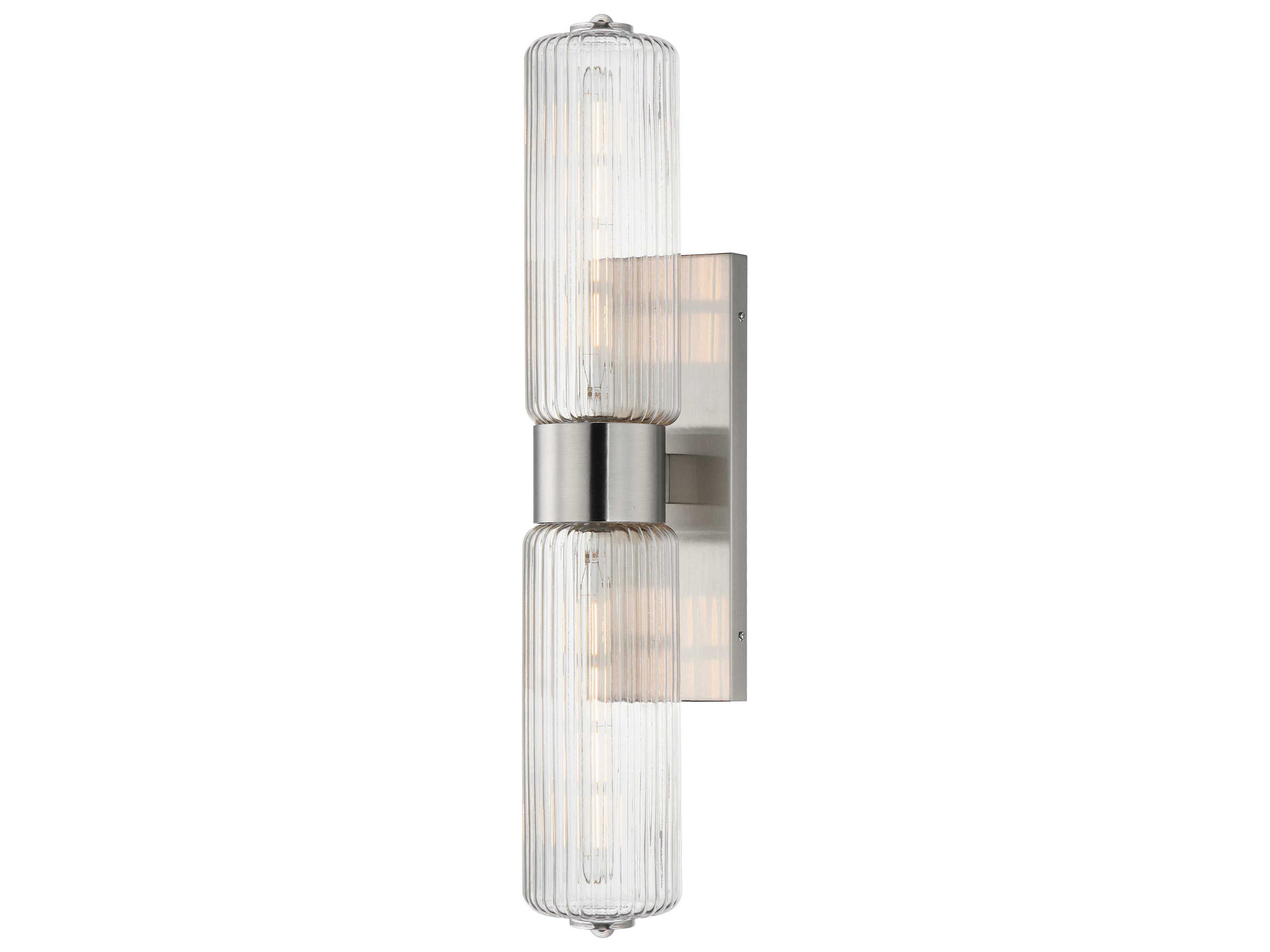 Kasbah 2-Light Satin Nickel Wall Sconce