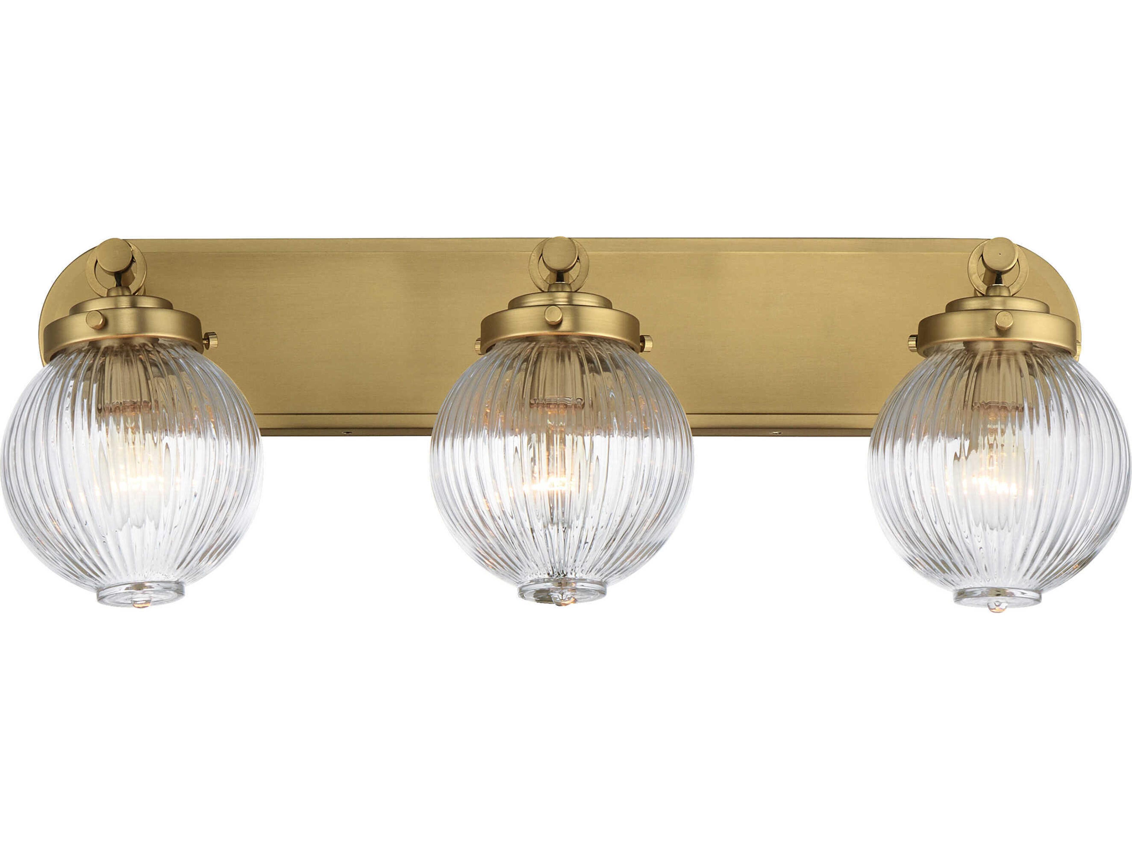Kasbah 3-Light Satin Brass Vanity Light