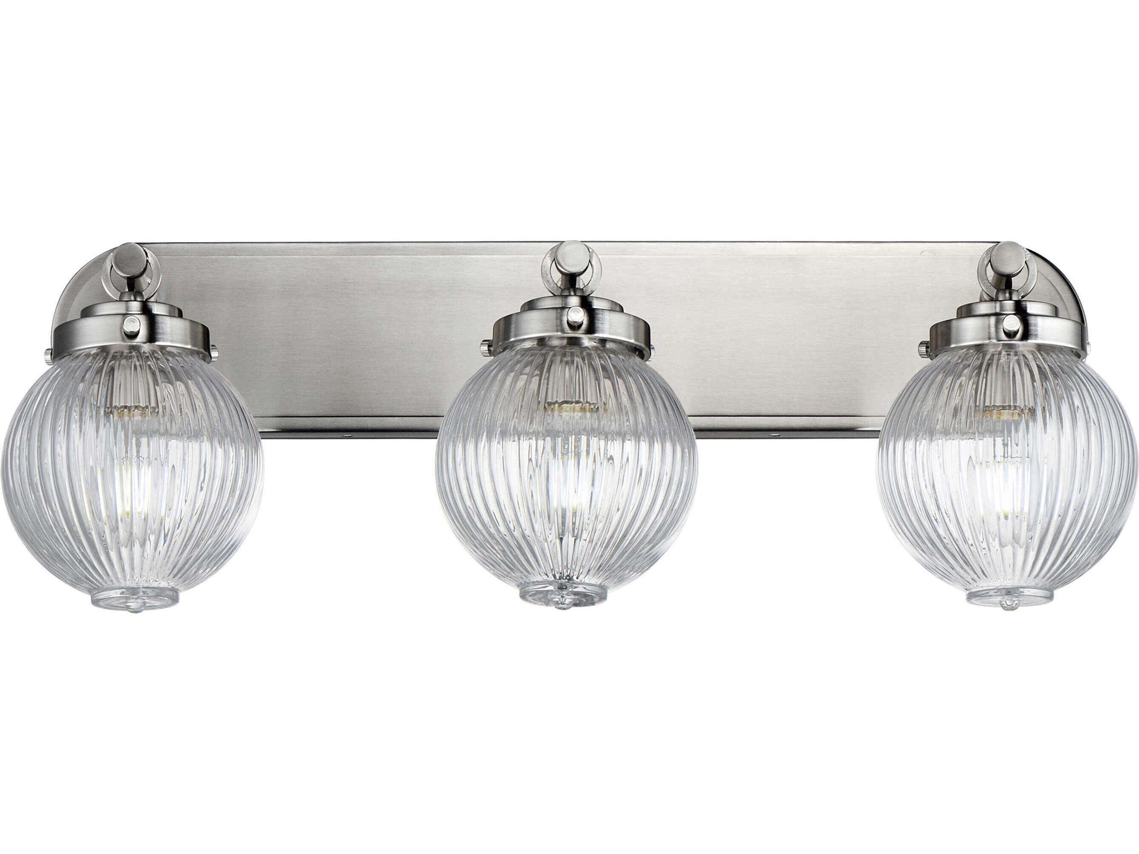 Kasbah 3-Light Satin Nickel Vanity Light