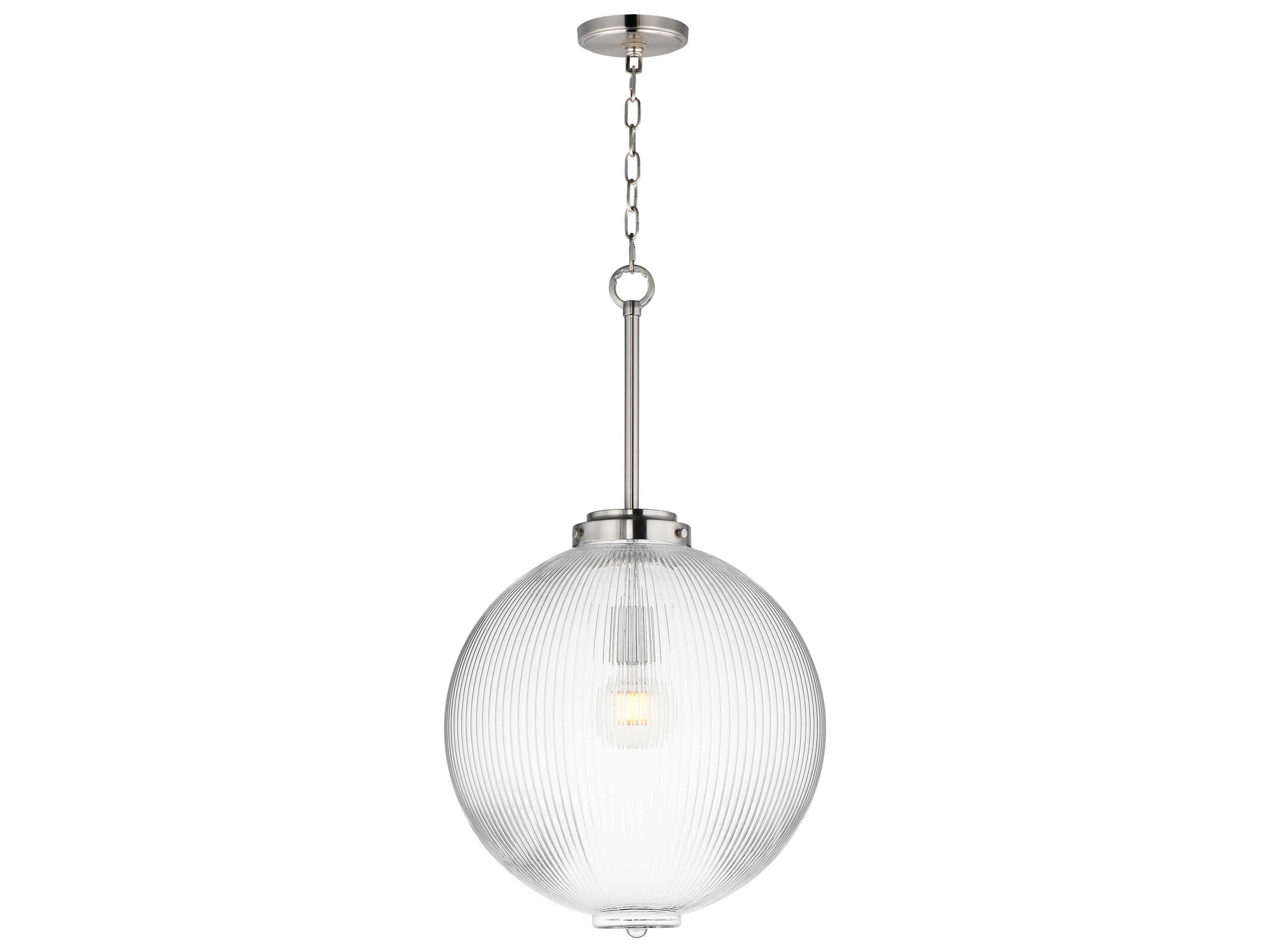 Kasbah 1-Light Satin Nickel Globe Pendant