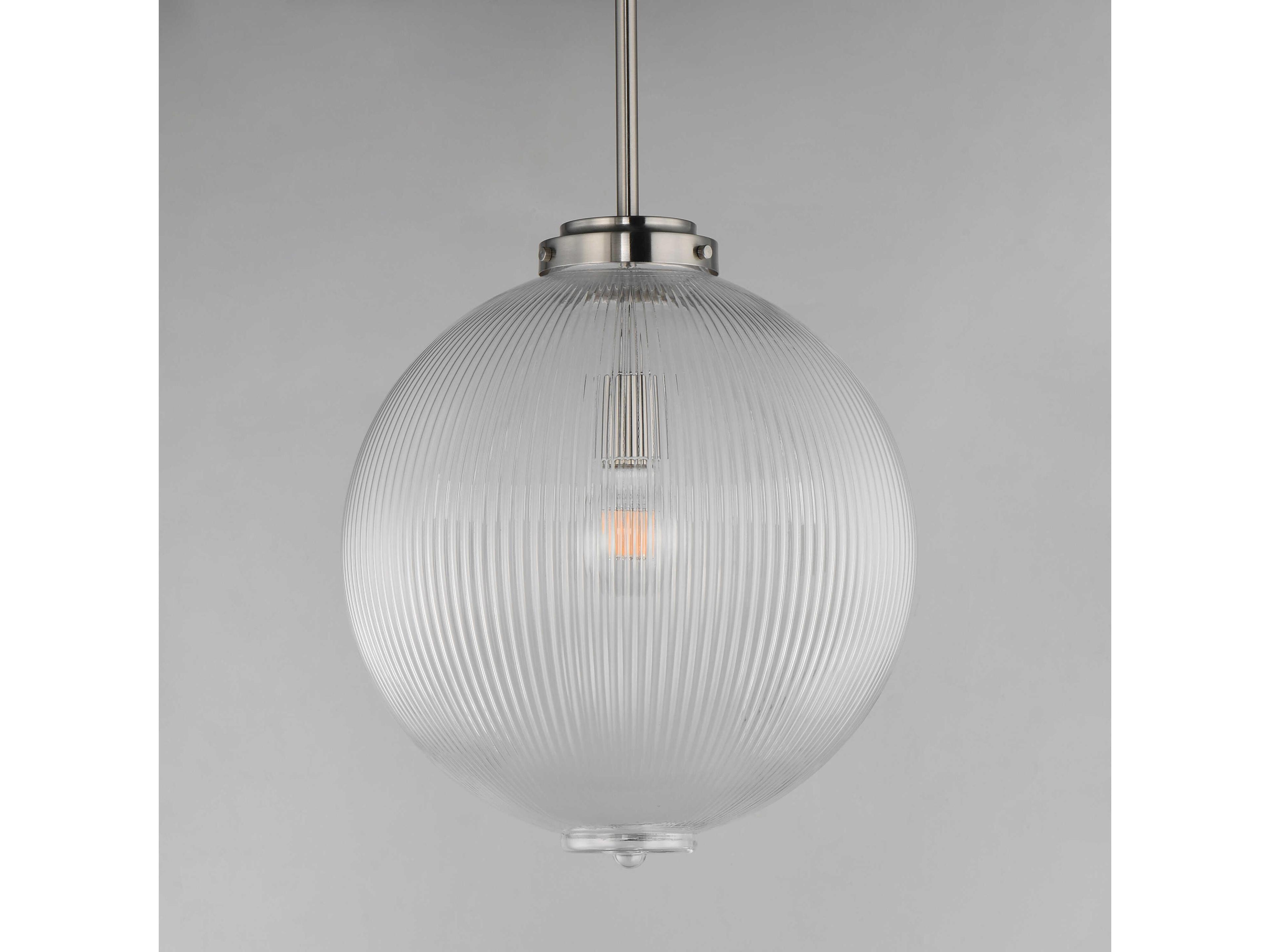 Maxim Lighting Kasbah 1-Light Satin Nickel Globe Pendant
