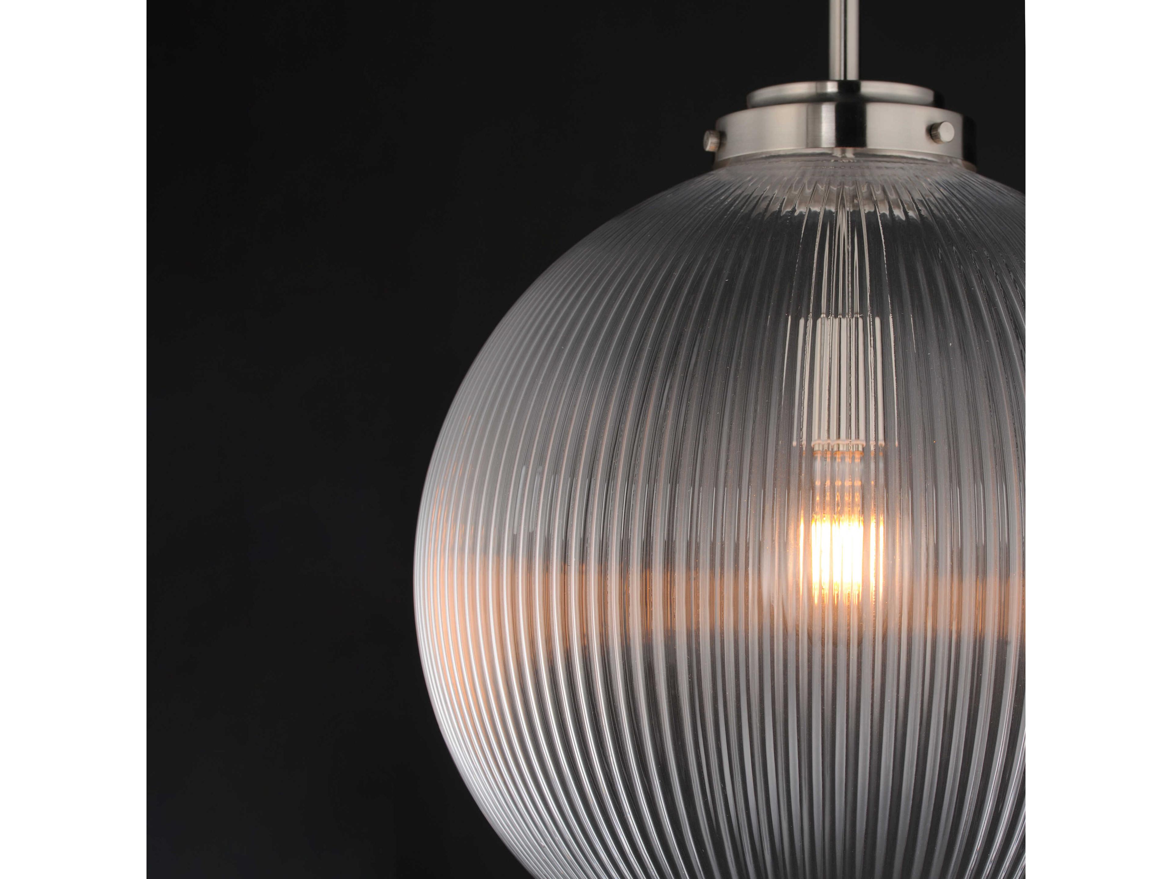 Maxim Lighting Kasbah 1-Light Satin Nickel Globe Pendant