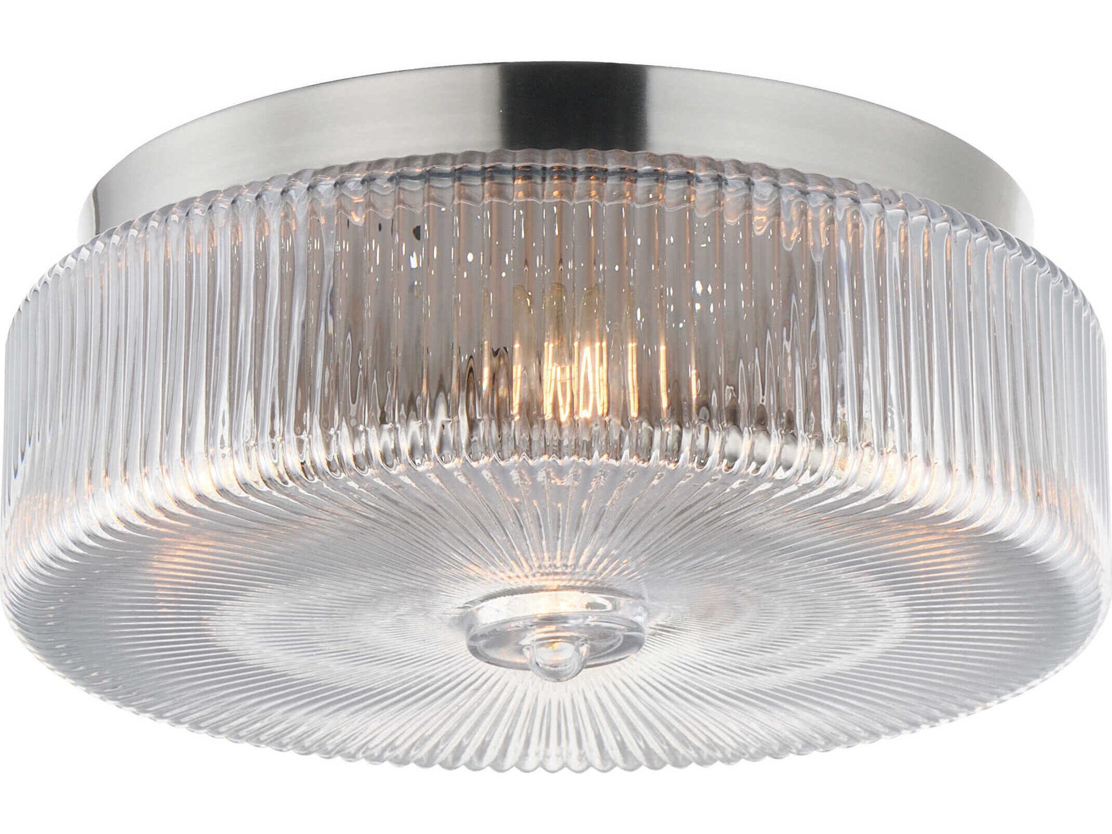 Kasbah 4-Light Satin Nickel Round Flush Mount