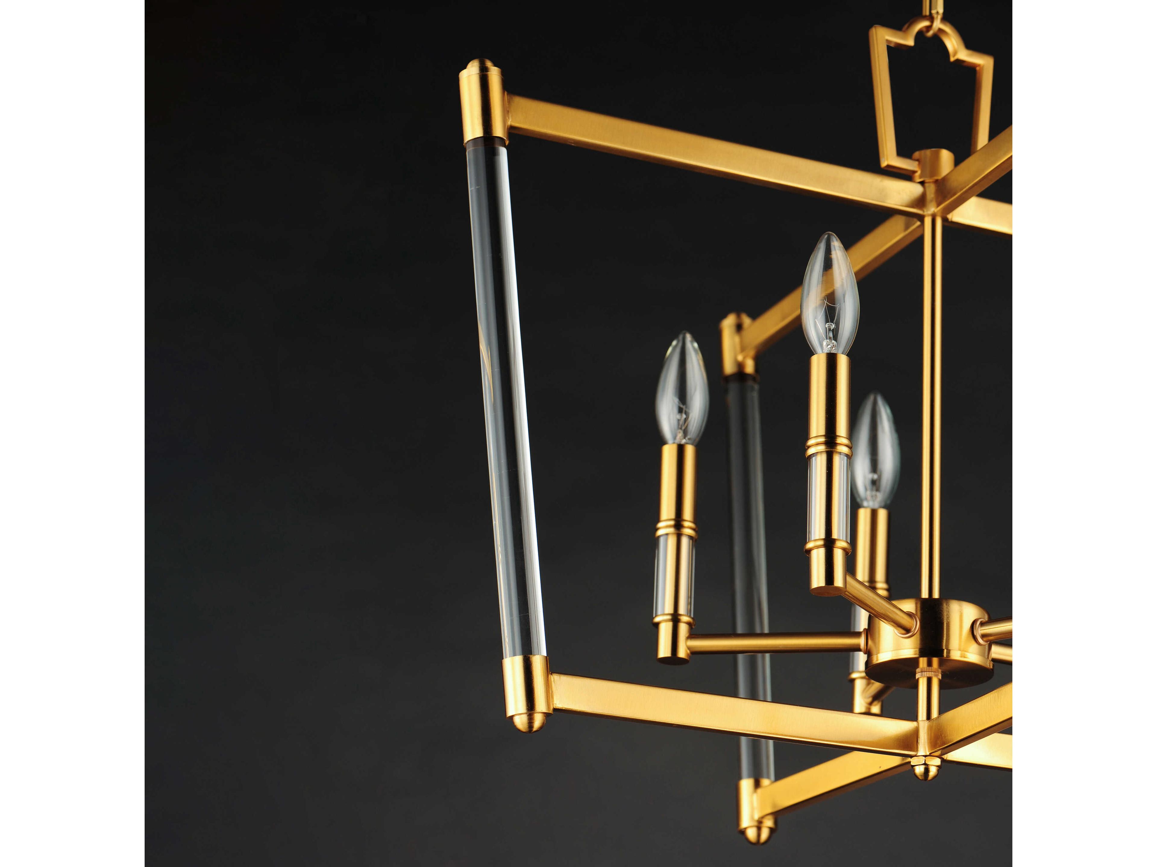 Maxim Lighting Lucent 5-Light Heritage Brass Glass Candelabra Chandelier