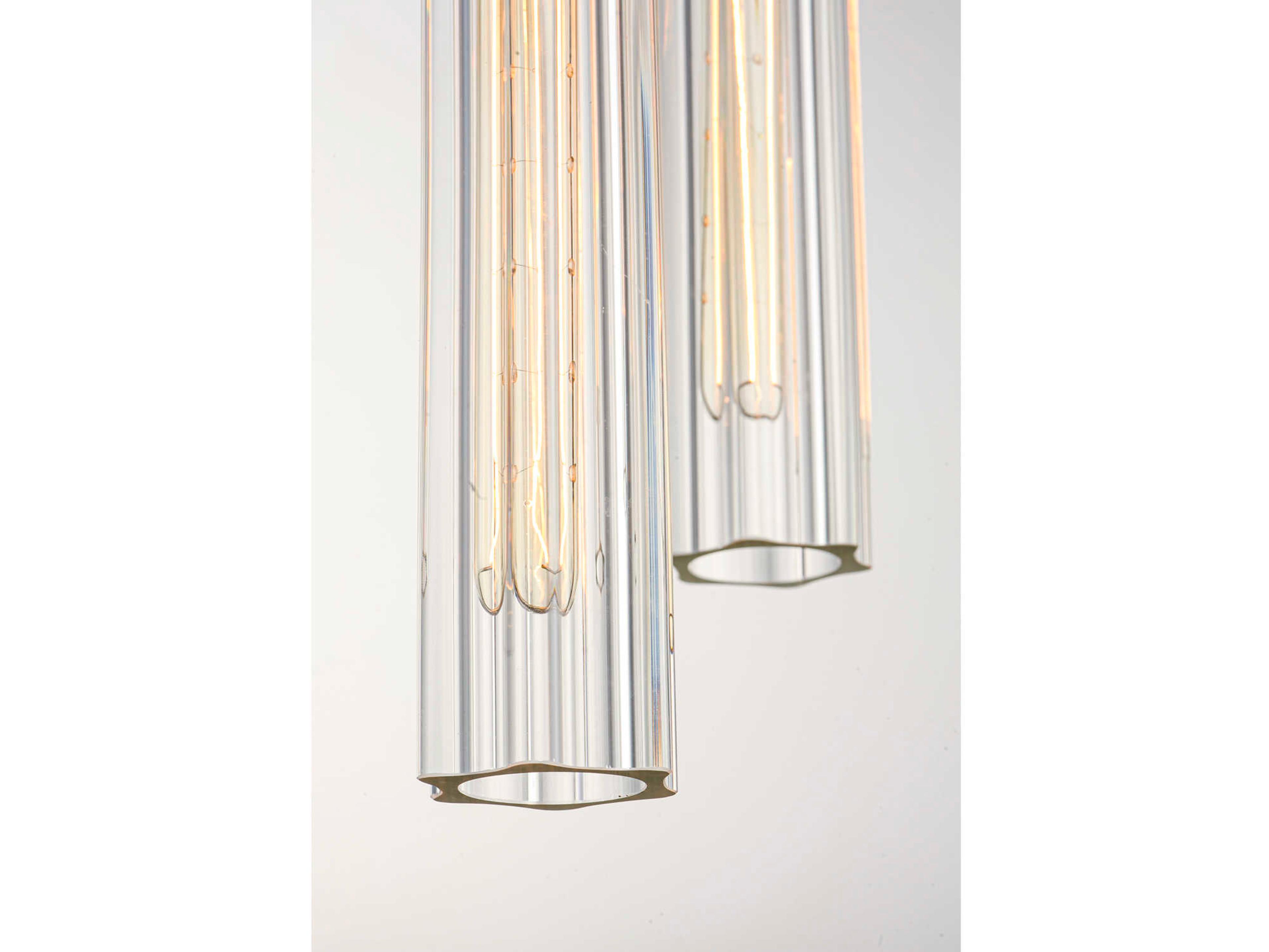 Maxim Lighting Flambeau 3-Light Black Antique Brass Glass Cylinder Pendant