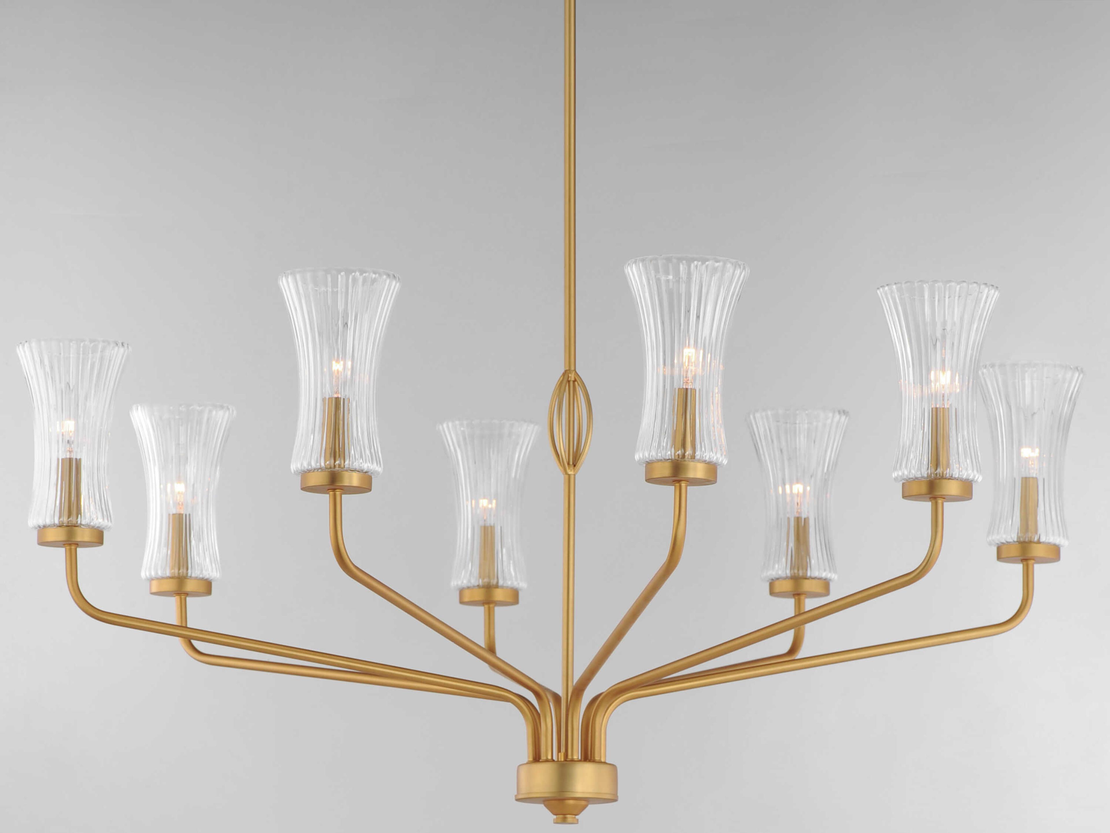 Maxim Lighting Camelot 8-Light Natural Aged Brass Candelabra Chandelier