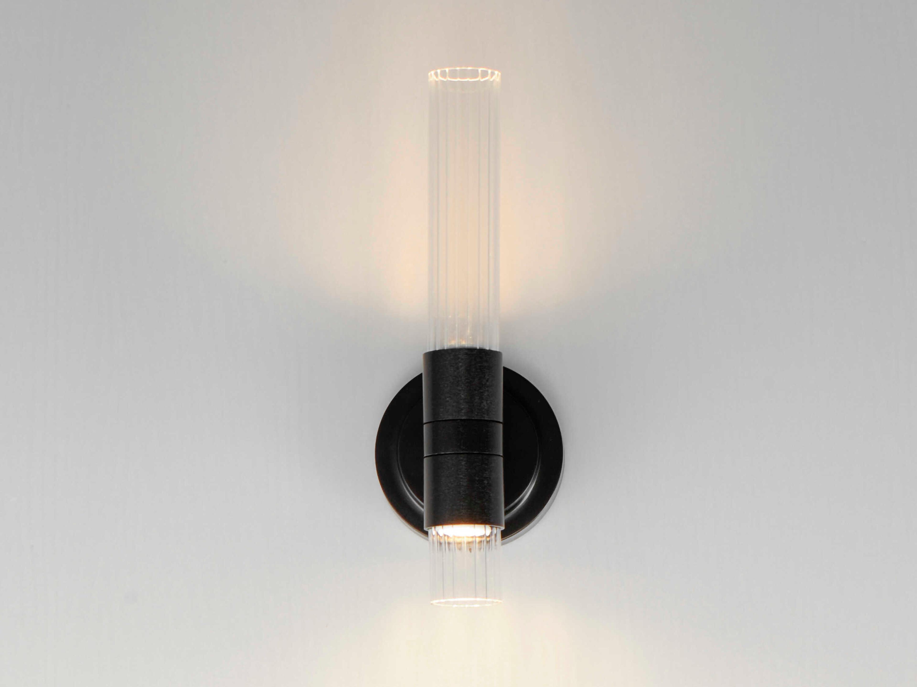 Maxim Lighting Ovation 2-Light Black Glass LED Wall Sconce