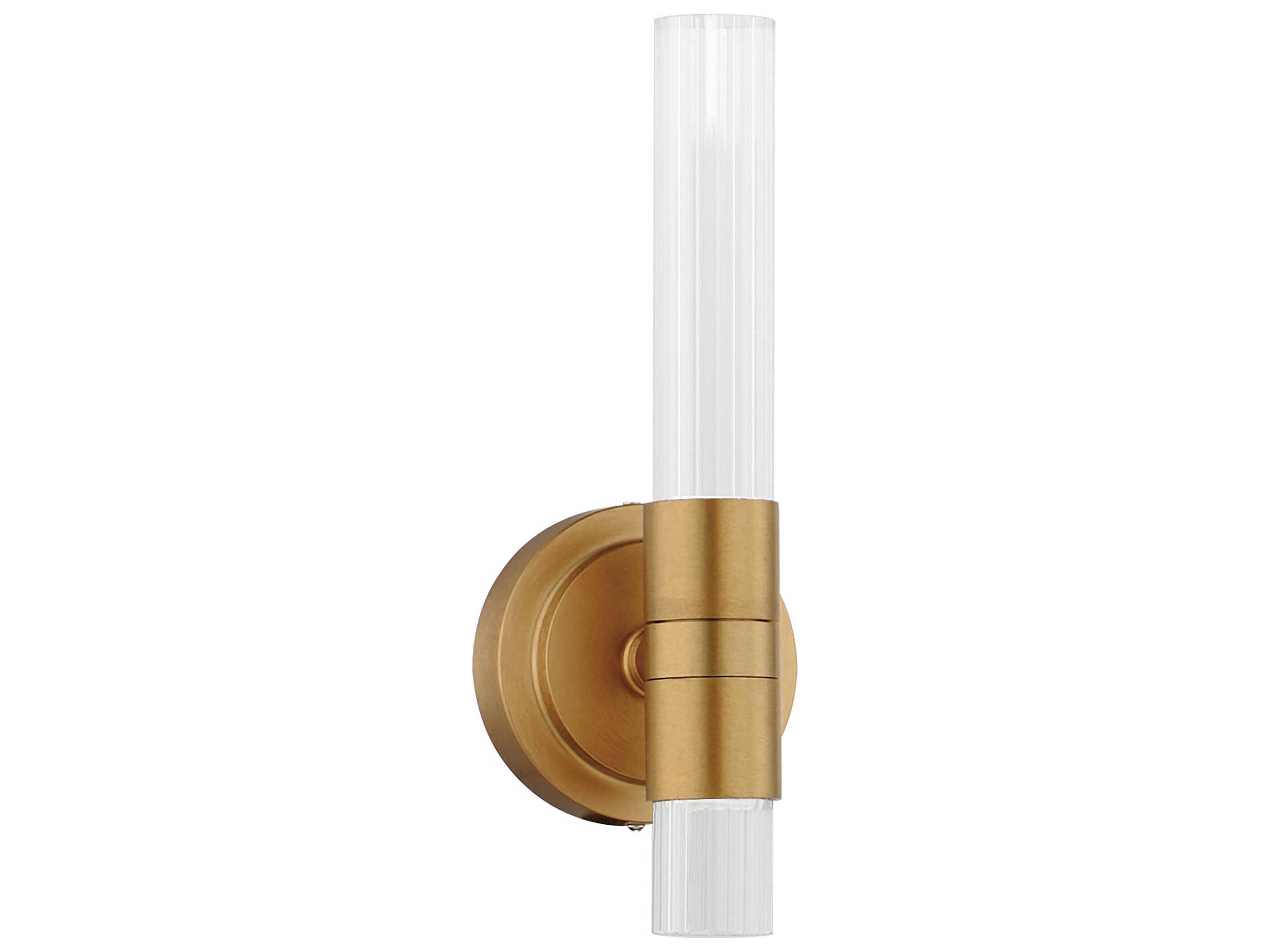 Ovation 2-Light Gold Glass LED Wall Sconce