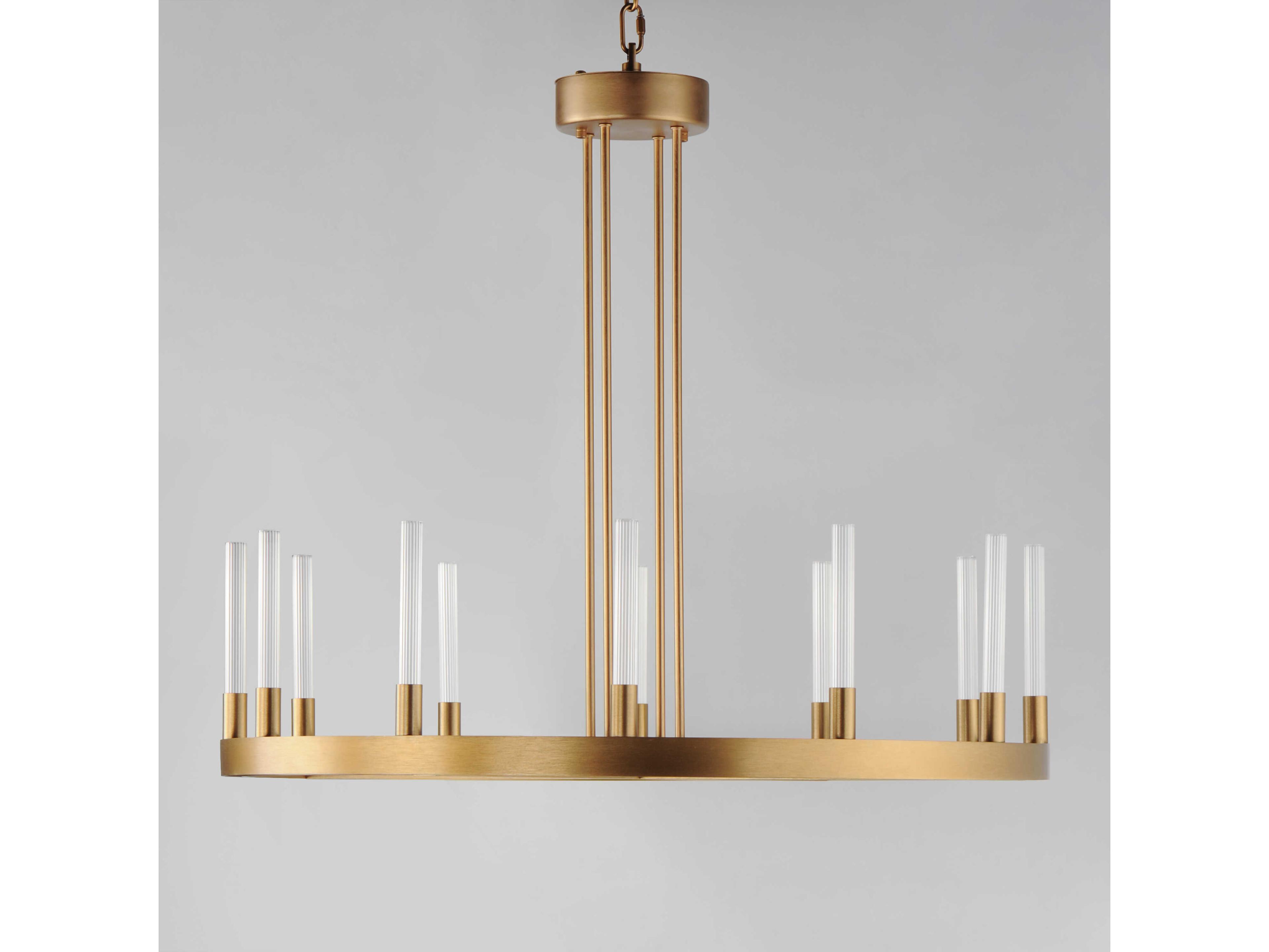 Maxim Lighting Ovation 12-Light Gold Glass LED Cylinder Chandelier