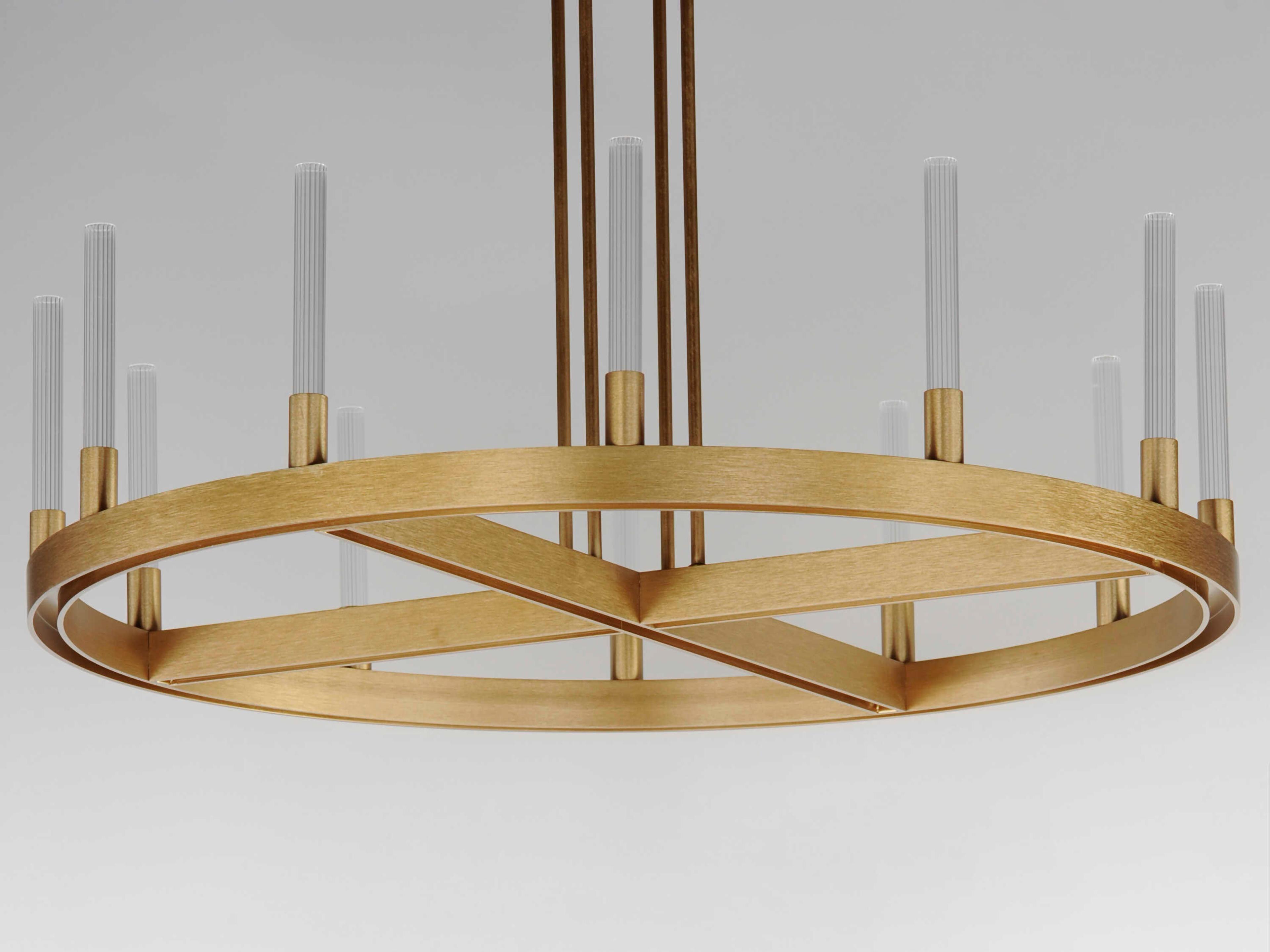Maxim Lighting Ovation 12-Light Gold Glass LED Cylinder Chandelier