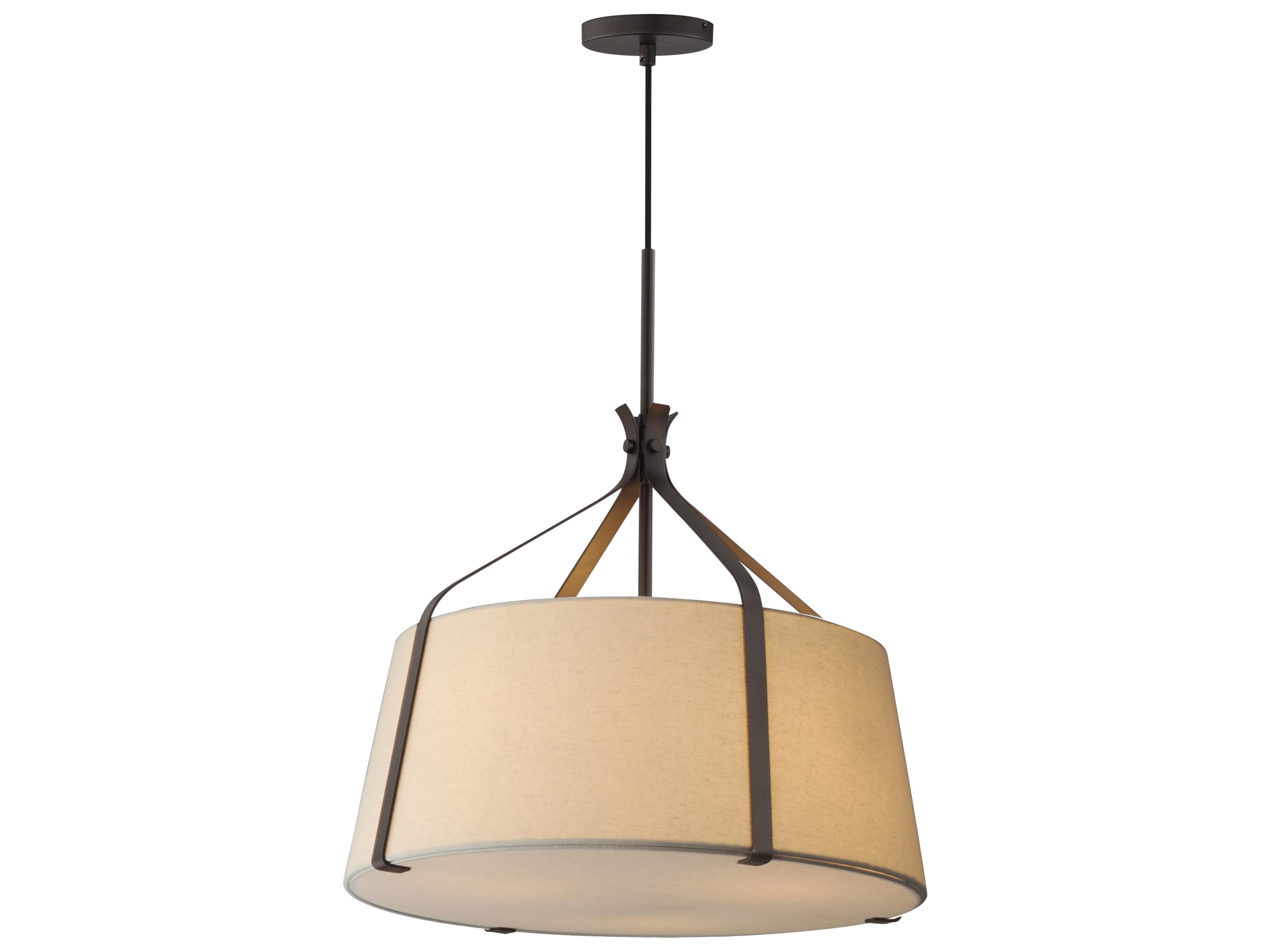 Bandera 3-Light Dark Bronze Drum Pendant