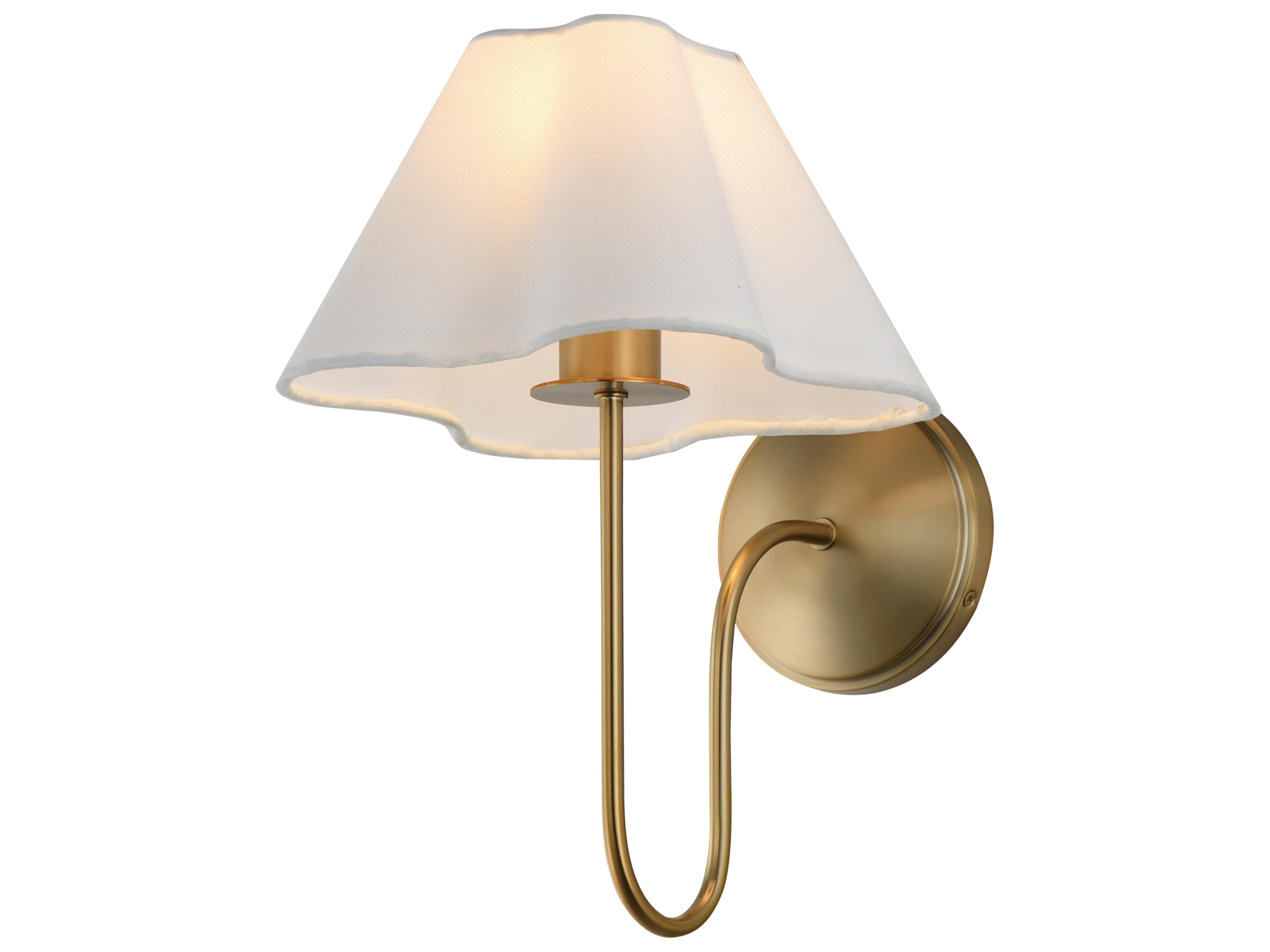 Saxon 1- Light Natural Aged Brass Wall Sconce
