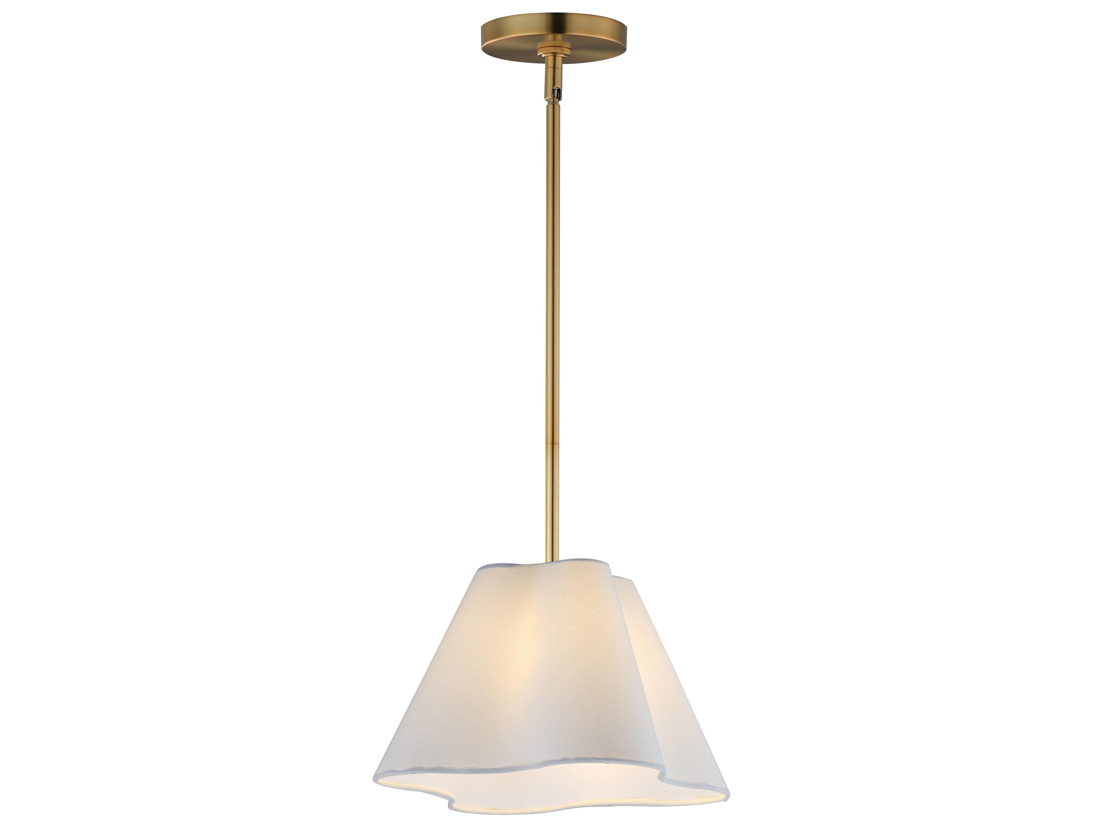 Saxon 1- Light Natural Aged Brass Bell Pendant